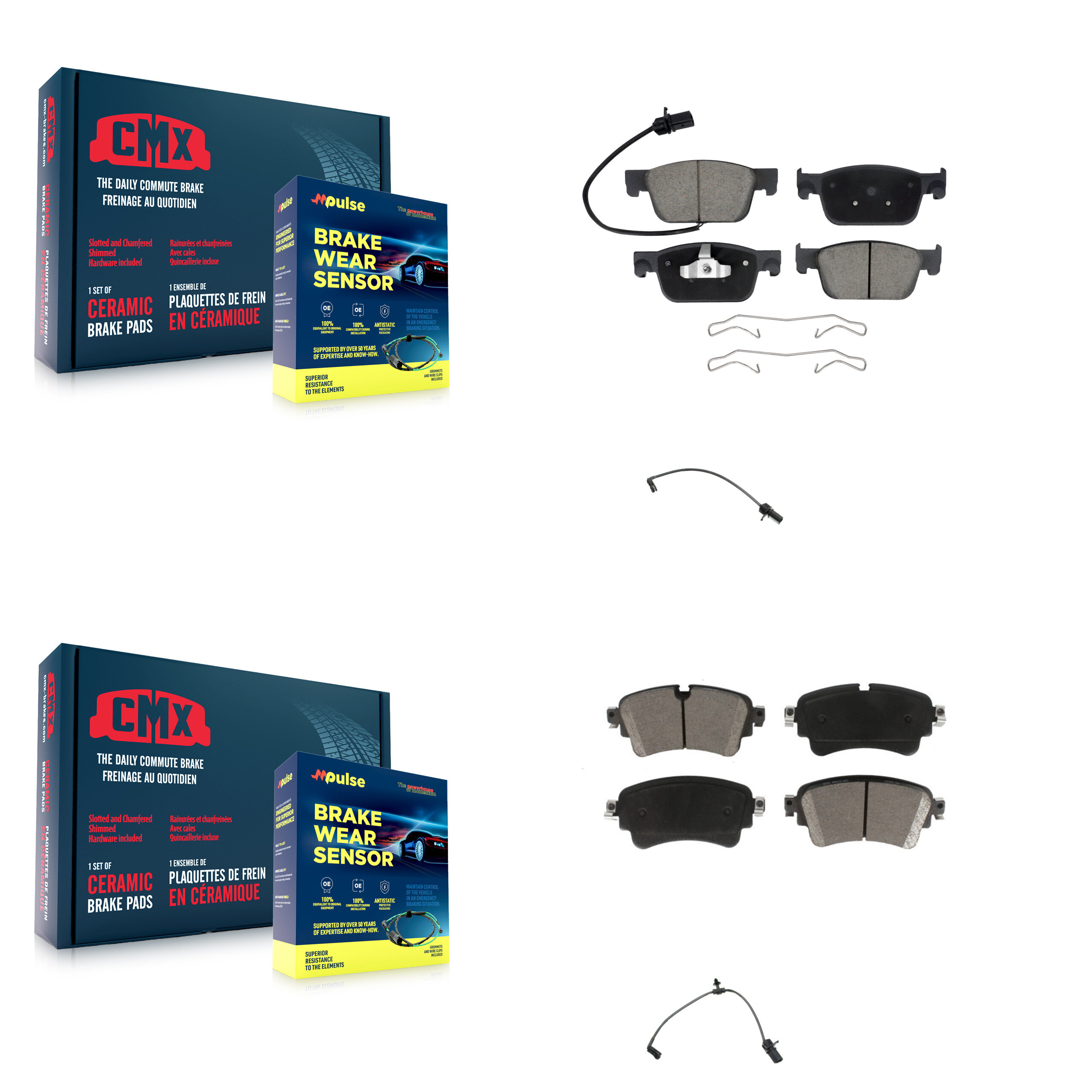 CMX - KCW-100082 - Front and Rear Disc Brake Pad Kits