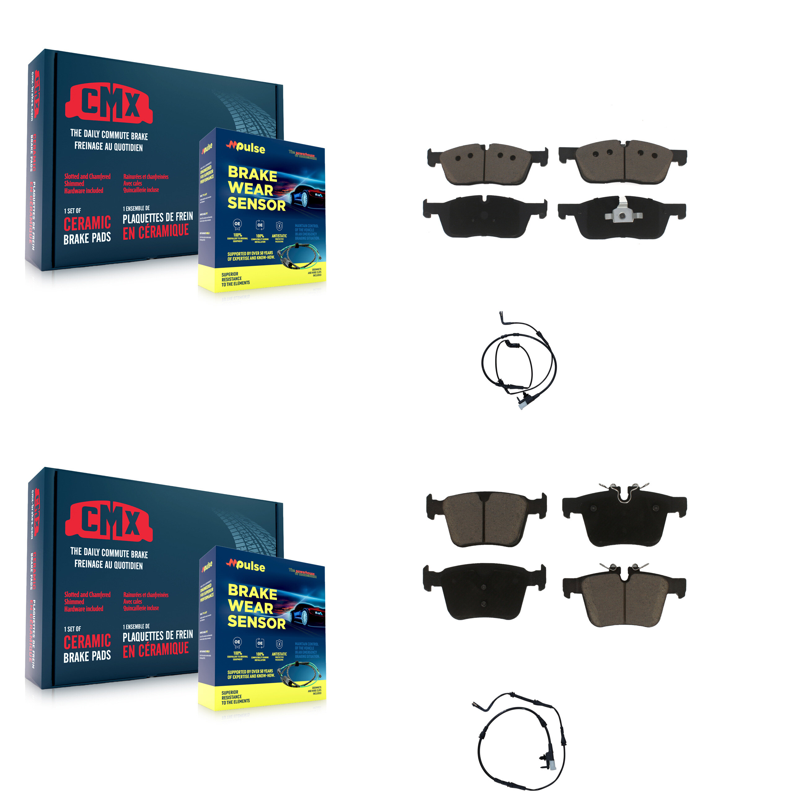 CMX - KCW-100090 - Front and Rear Disc Brake Pad Kits