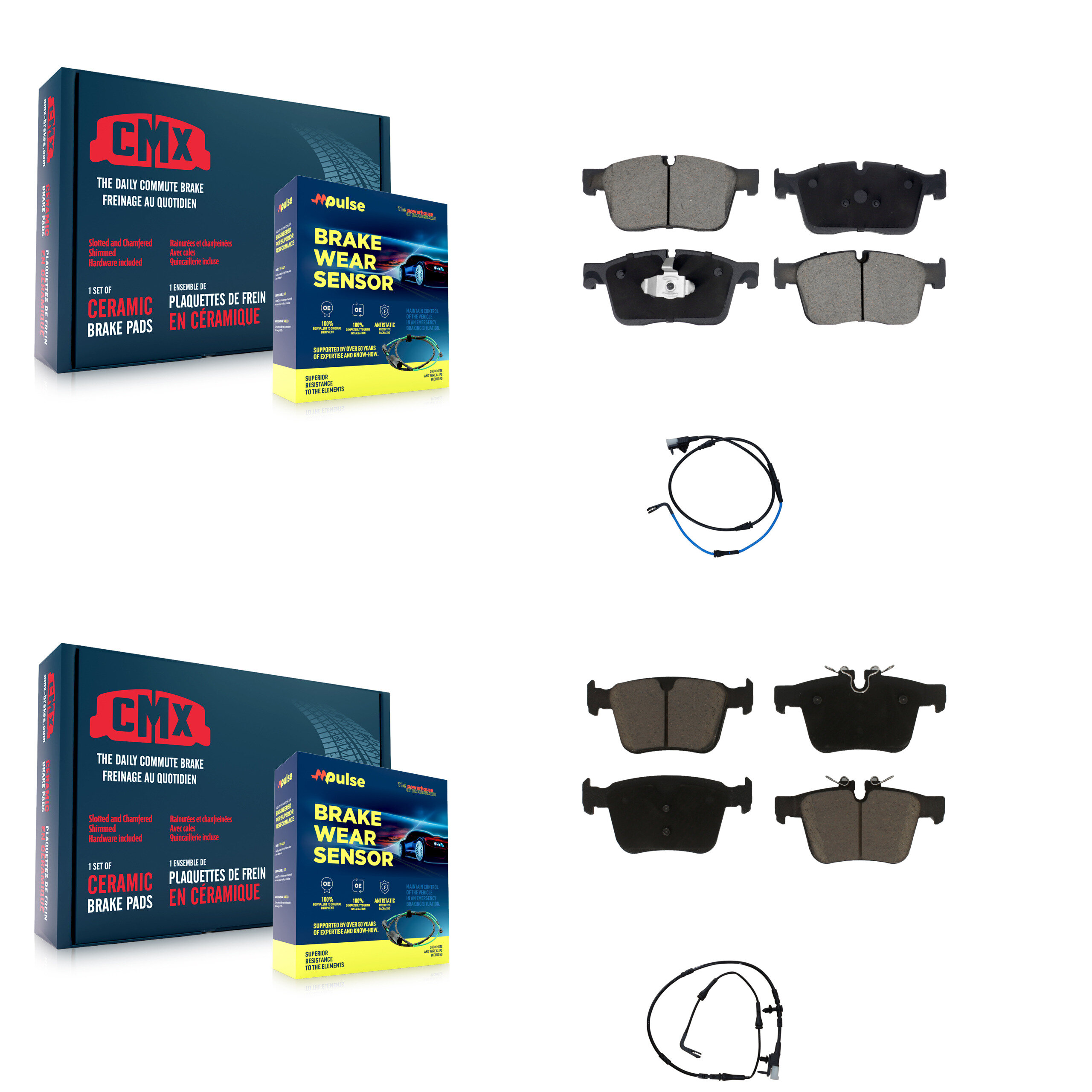 CMX - KCW-100093 - Front and Rear Disc Brake Pad Kits