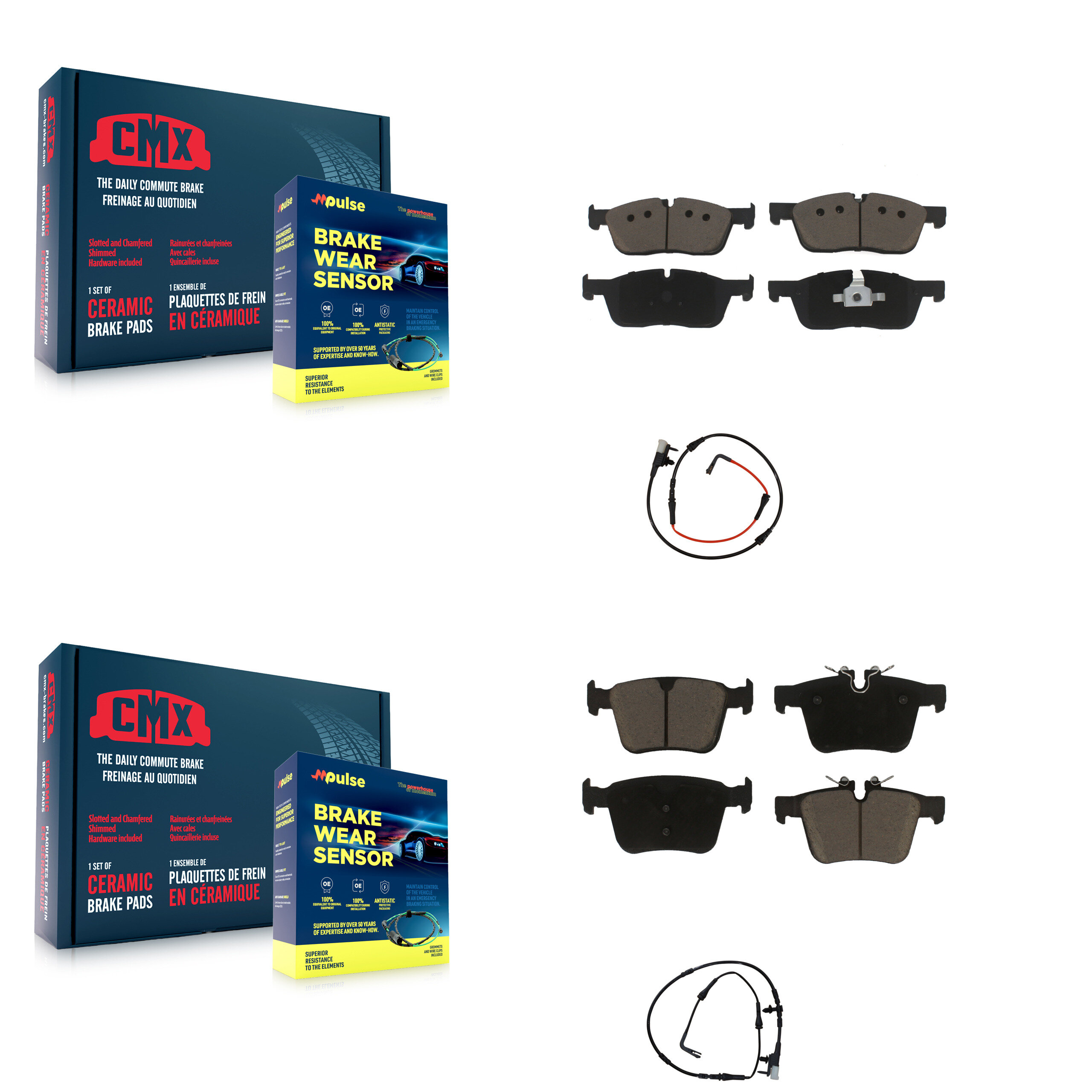 CMX - KCW-100095 - Front and Rear Disc Brake Pad Kits