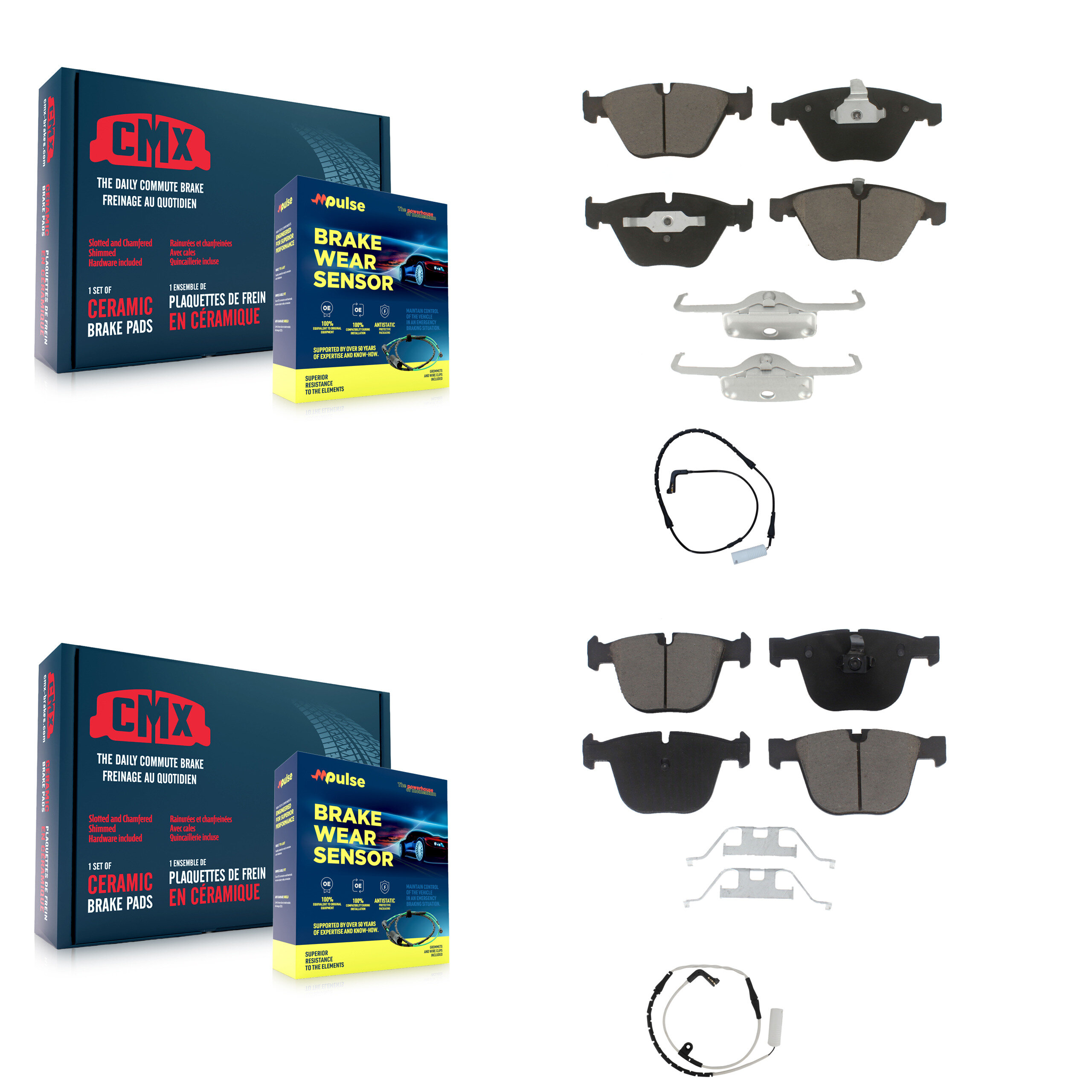 CMX - KCW-100100 - Front and Rear Disc Brake Pad Kits