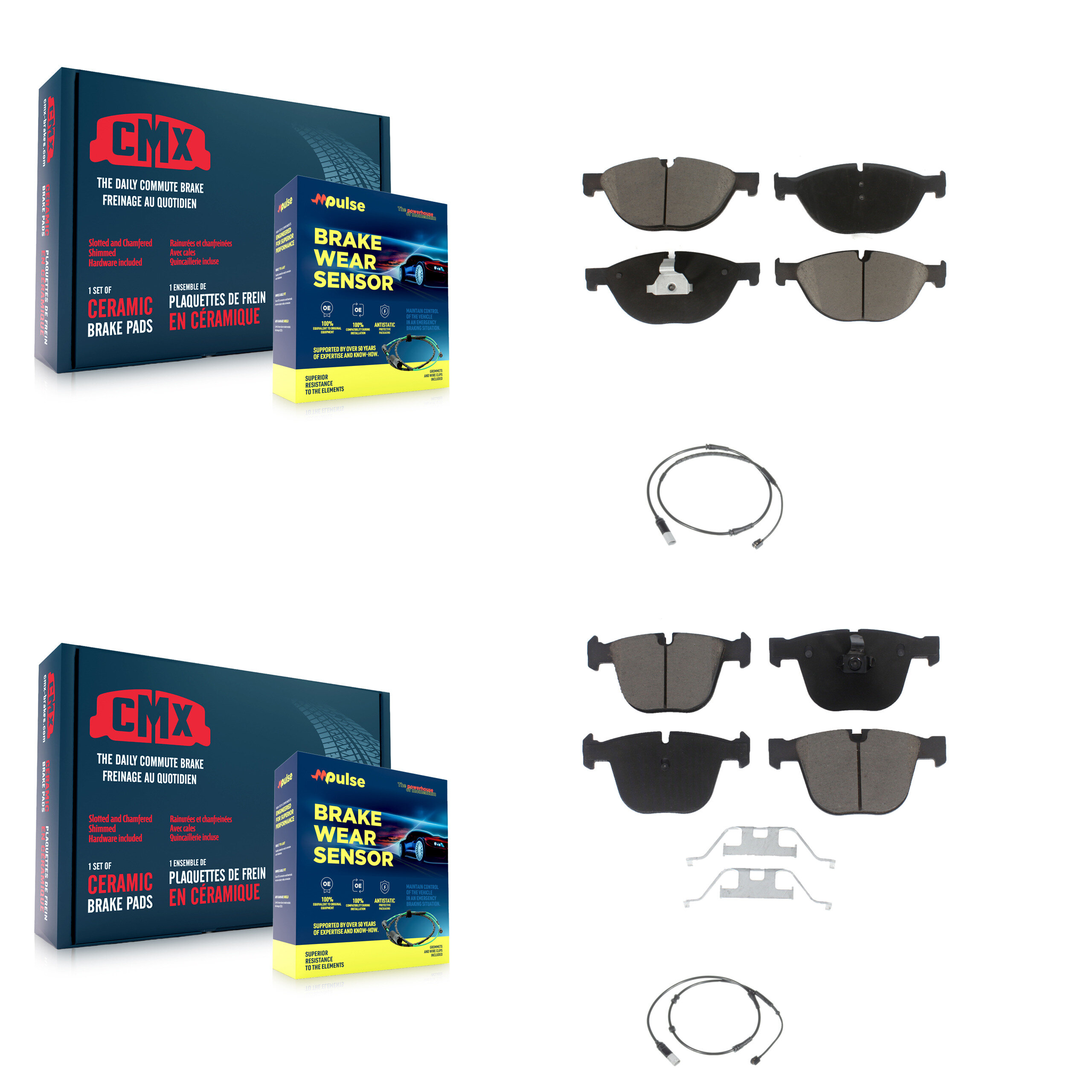 CMX - KCW-100101 - Front and Rear Disc Brake Pad Kits