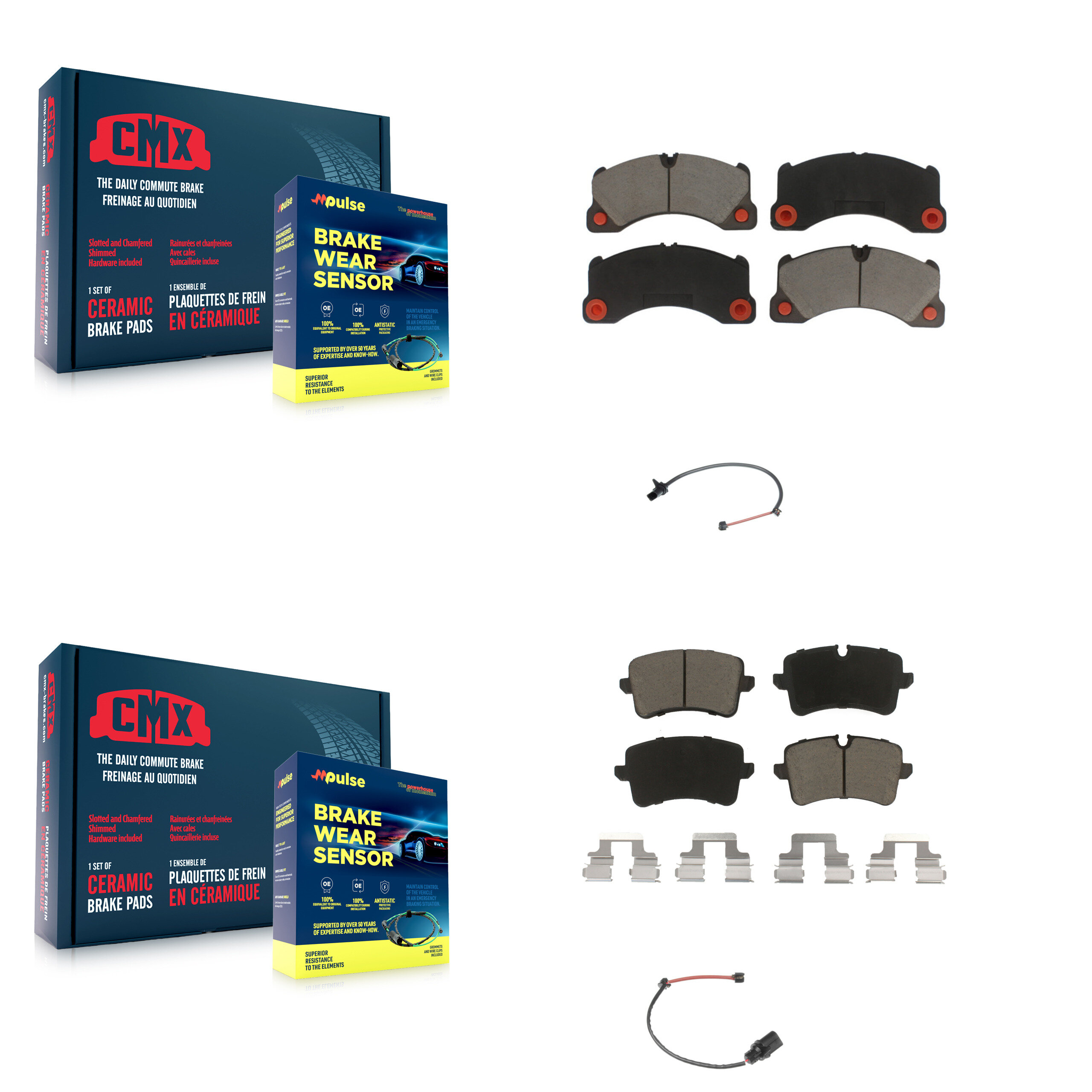 CMX - KCW-100113 - Front and Rear Disc Brake Pad Kits