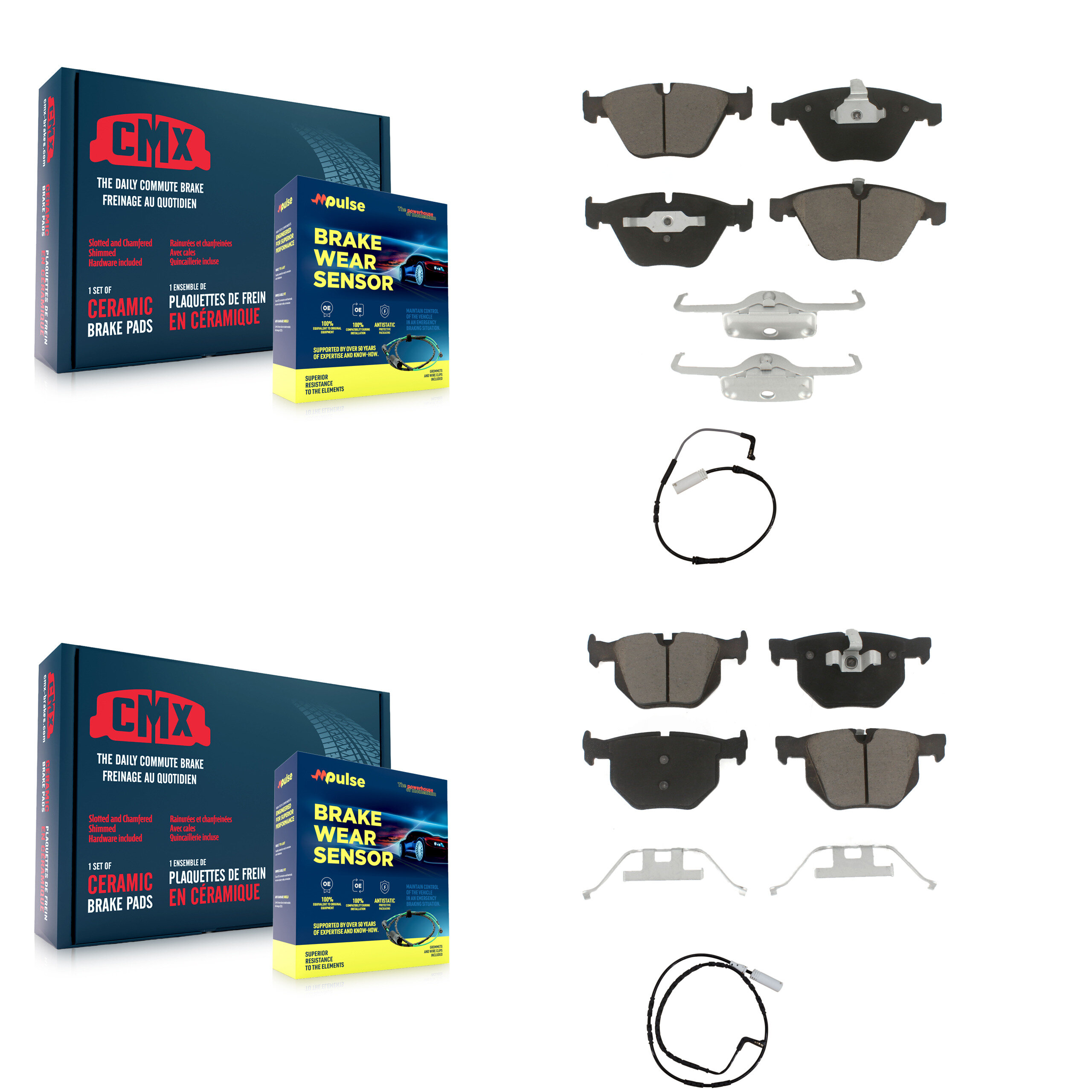 CMX - KCW-100136 - Front and Rear Disc Brake Pad Kits
