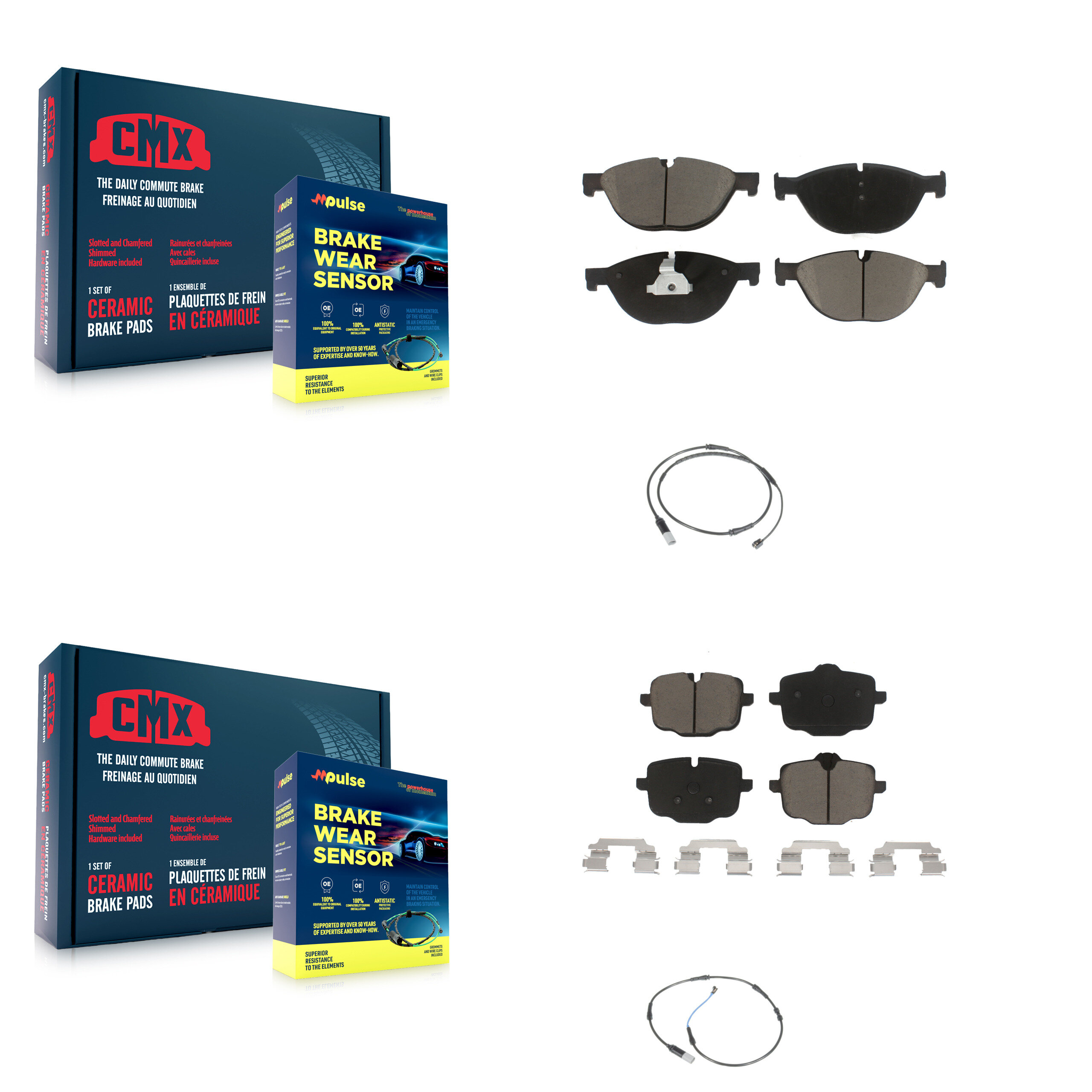 CMX - KCW-100139 - Front and Rear Disc Brake Pad Kits
