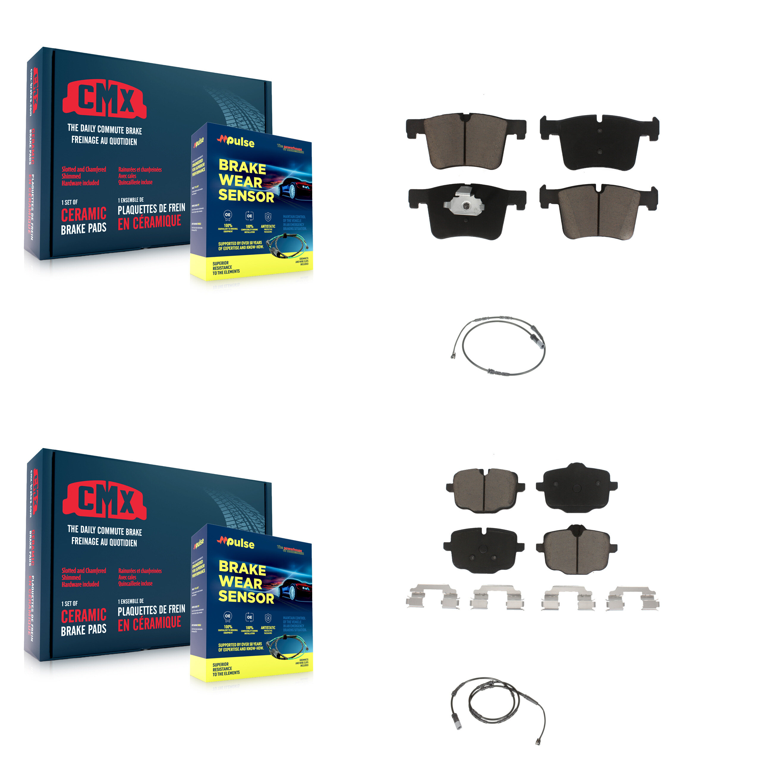 CMX - KCW-100140 - Front and Rear Disc Brake Pad Kits
