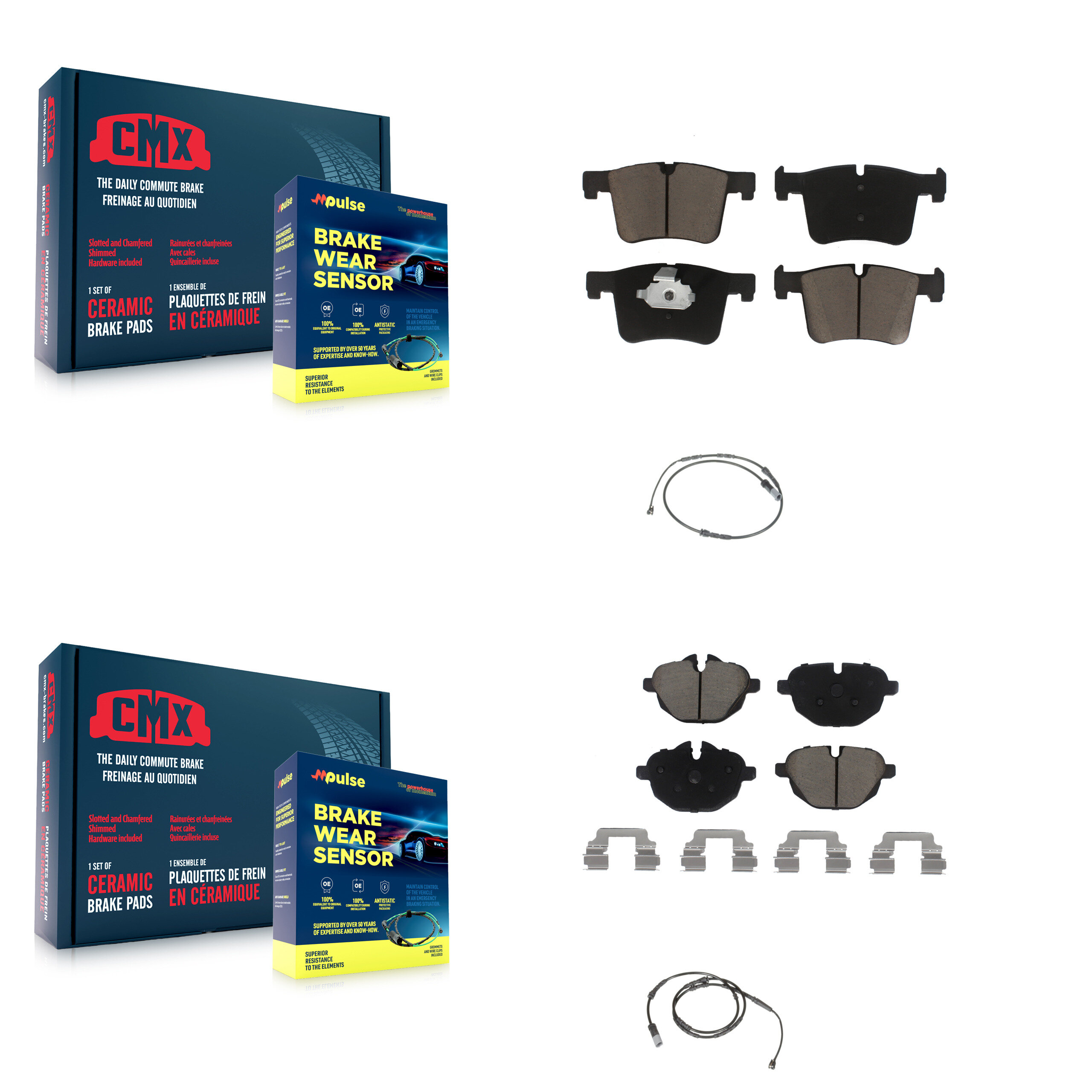 CMX - KCW-100141 - Front and Rear Disc Brake Pad Kits