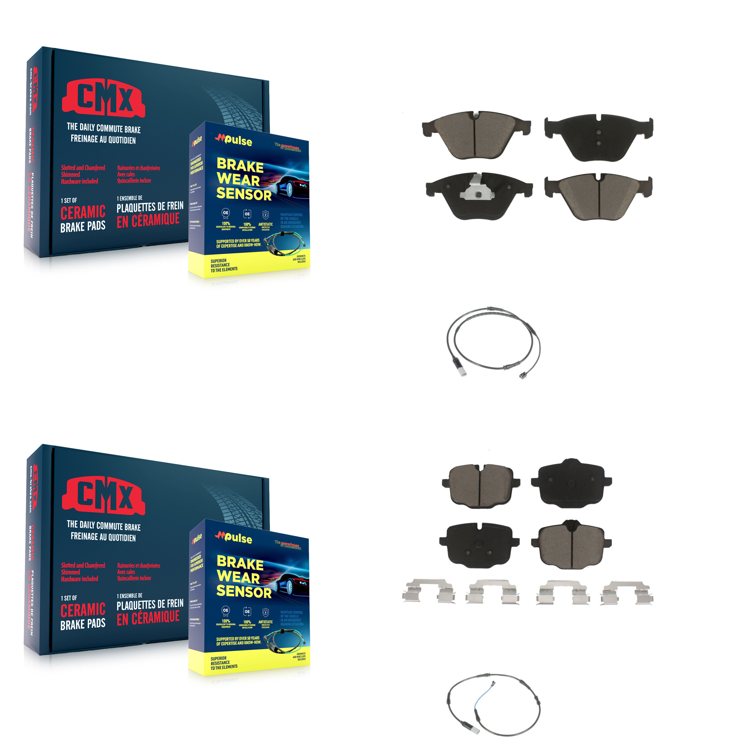 CMX - KCW-100142 - Front and Rear Disc Brake Pad Kits