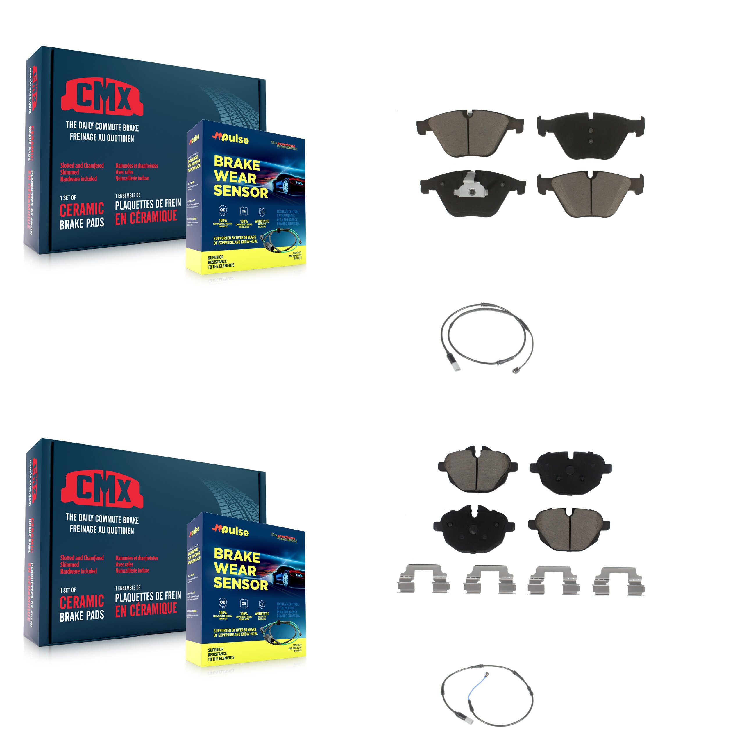 CMX - KCW-100143 - Front and Rear Disc Brake Pad Kits