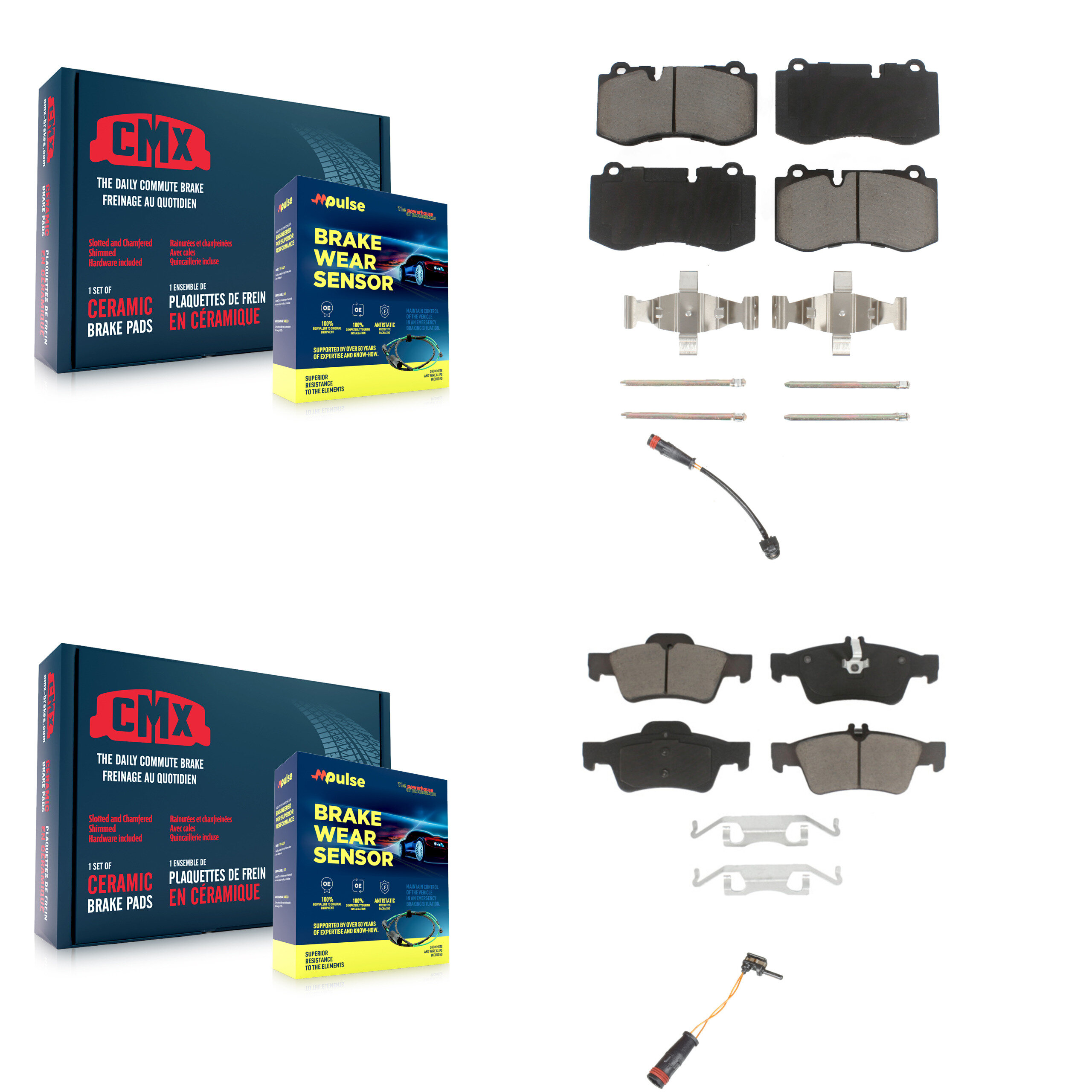 CMX - KCW-100146 - Front and Rear Disc Brake Pad Kits