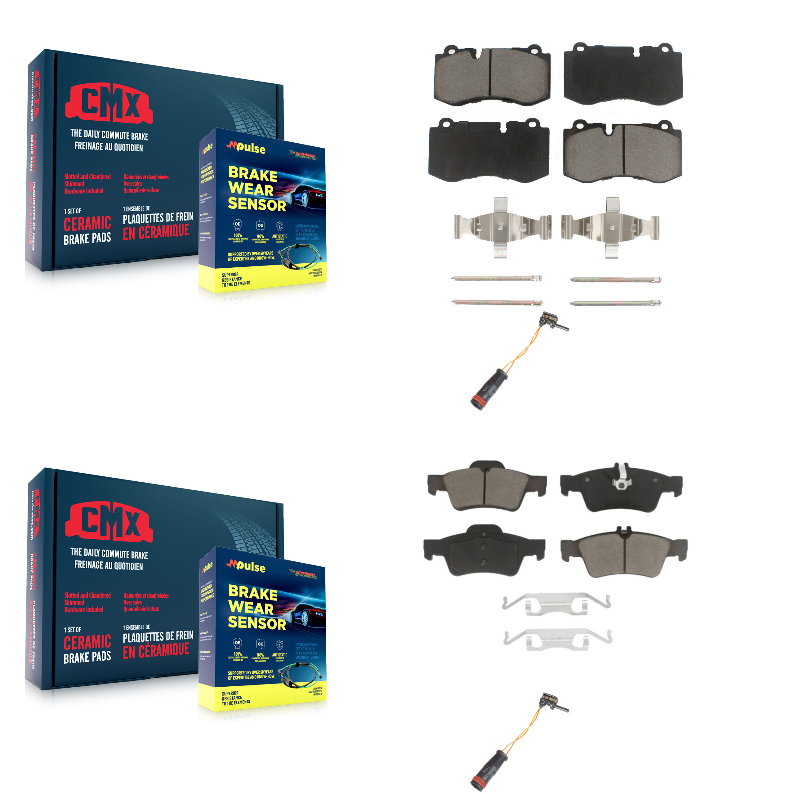 CMX - KCW-100147 - Front and Rear Disc Brake Pad Kits