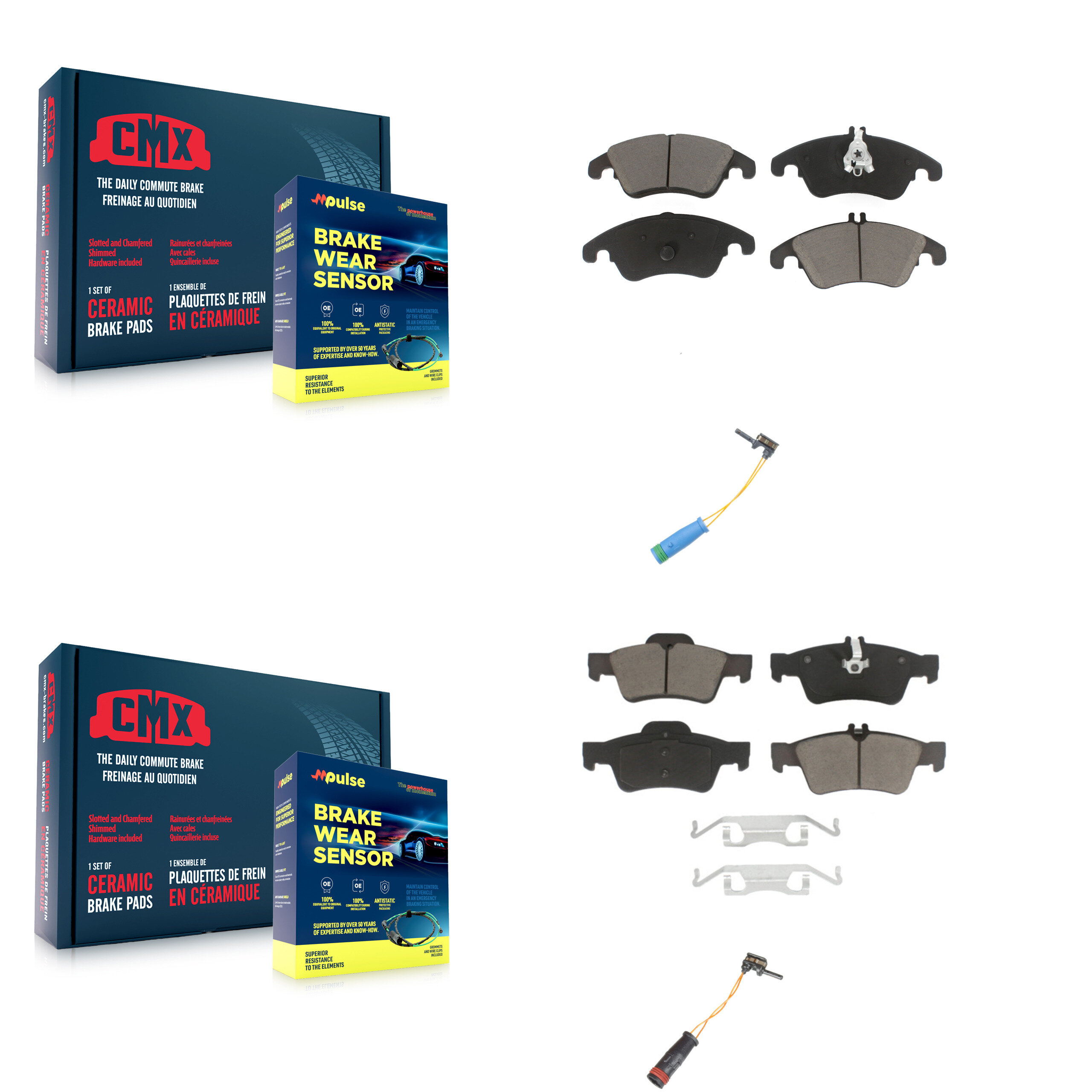 CMX - KCW-100148 - Front and Rear Disc Brake Pad Kits