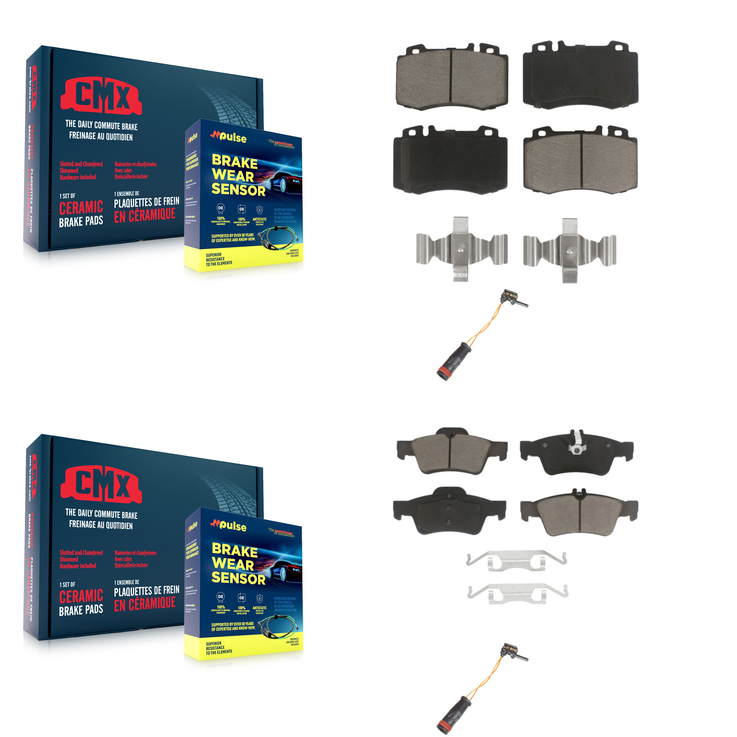CMX - KCW-100149 - Front and Rear Disc Brake Pad Kits