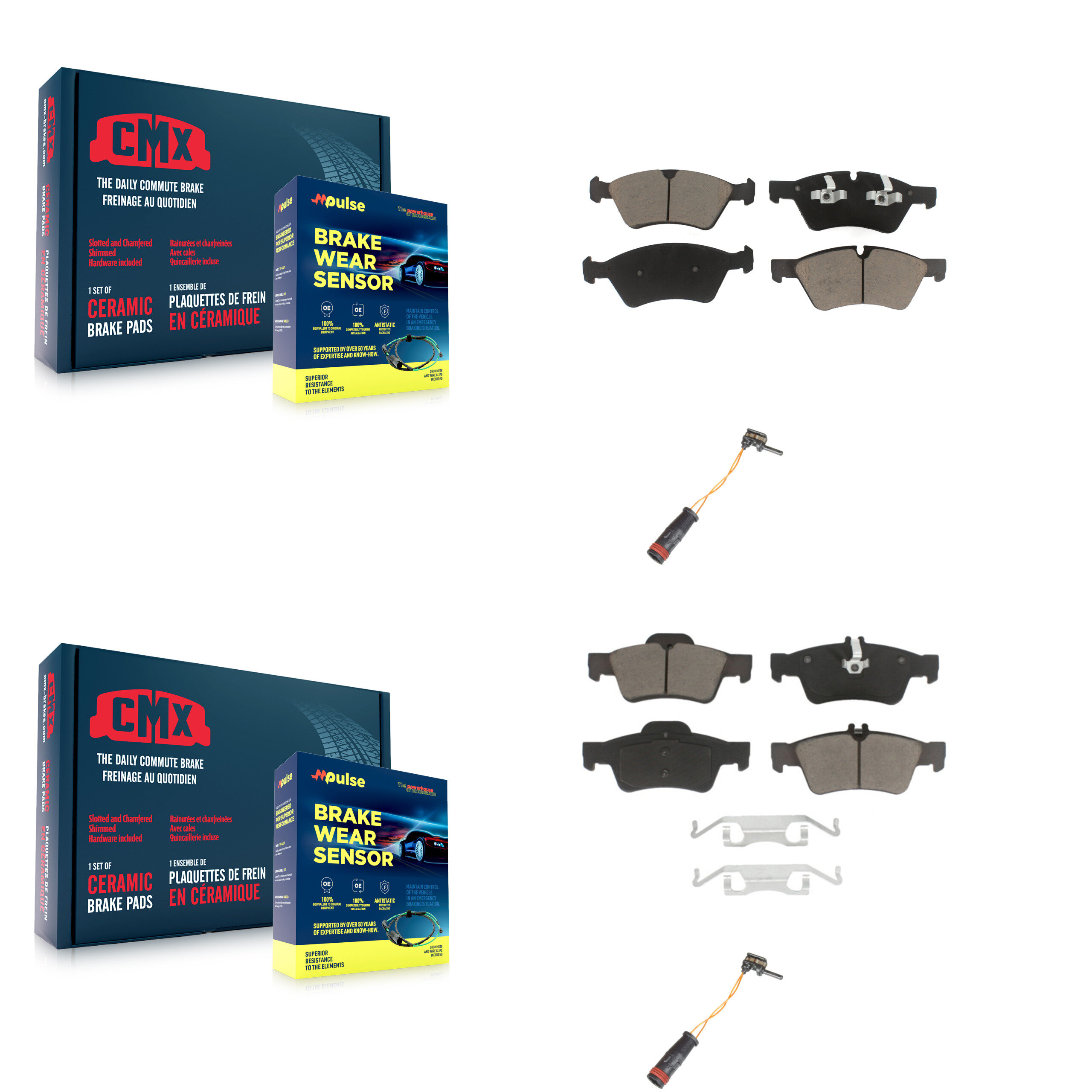 CMX - KCW-100152 - Front and Rear Disc Brake Pad Kits