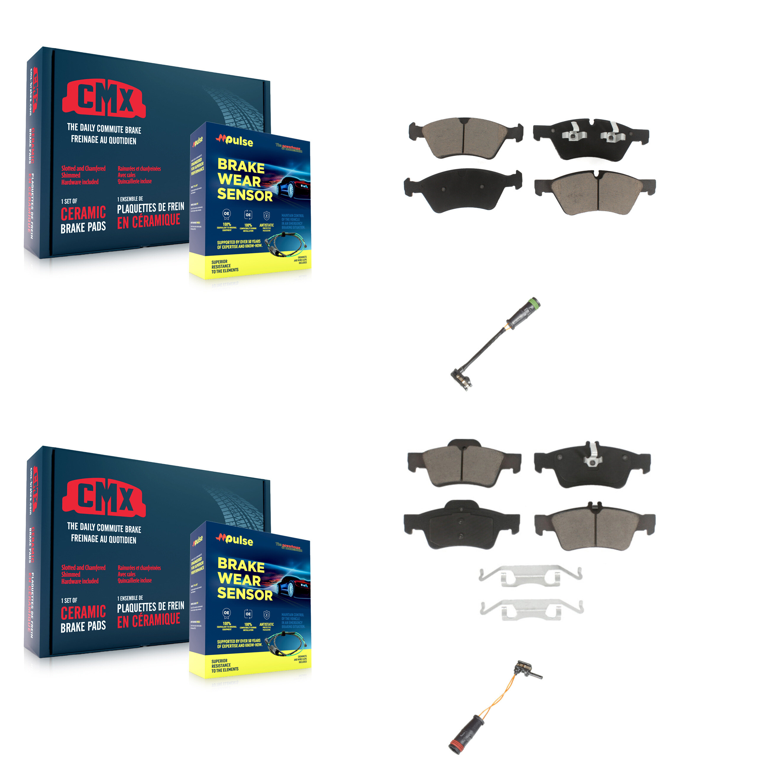 CMX - KCW-100153 - Front and Rear Disc Brake Pad Kits