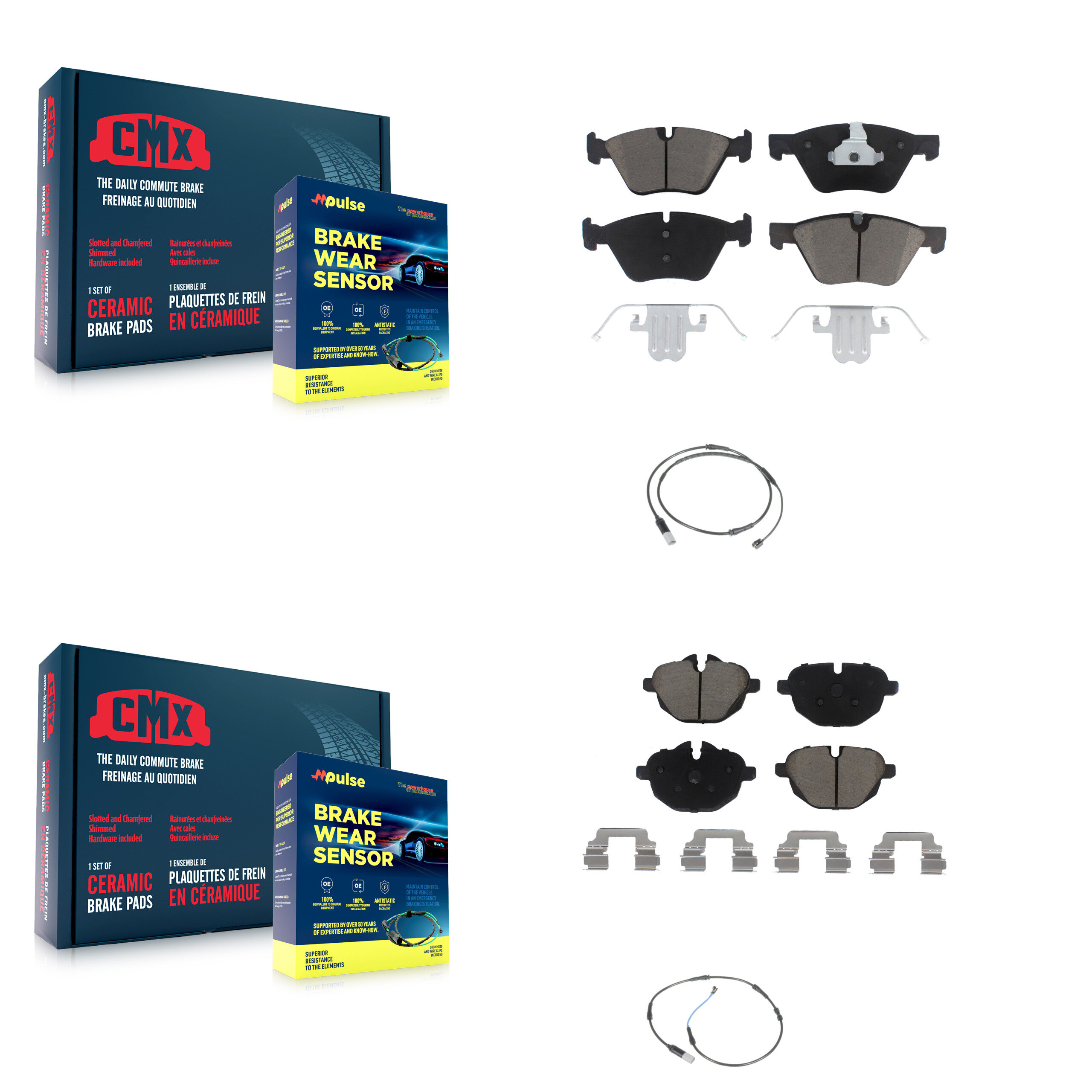 CMX - KCW-100155 - Front and Rear Disc Brake Pad Kits