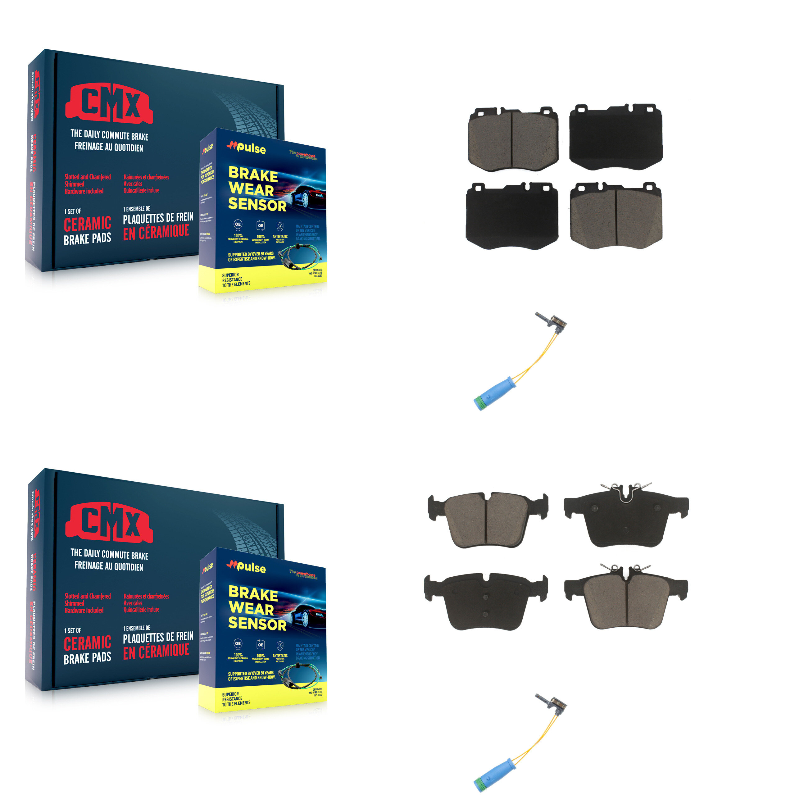 CMX - KCW-100157 - Front and Rear Disc Brake Pad Kits