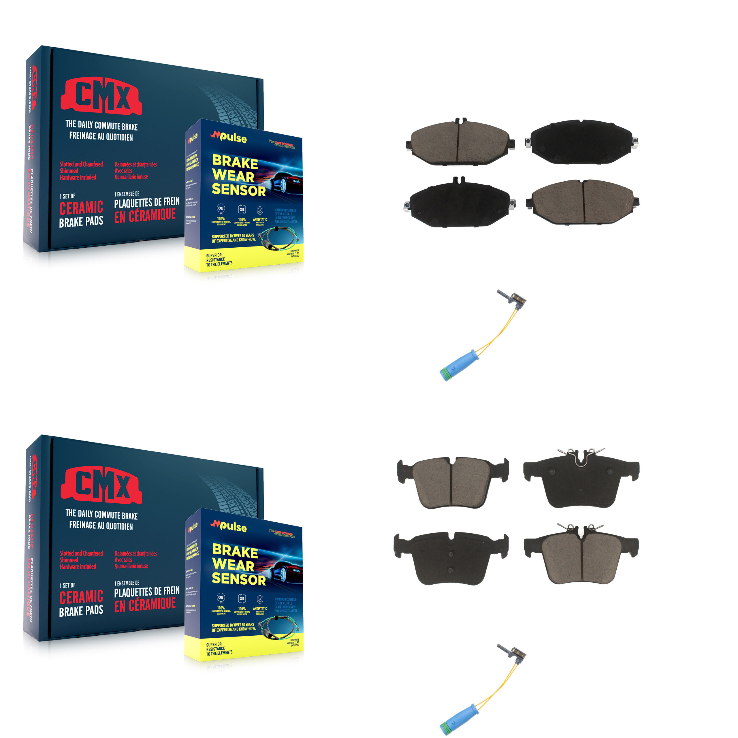 CMX - KCW-100158 - Front and Rear Disc Brake Pad Kits
