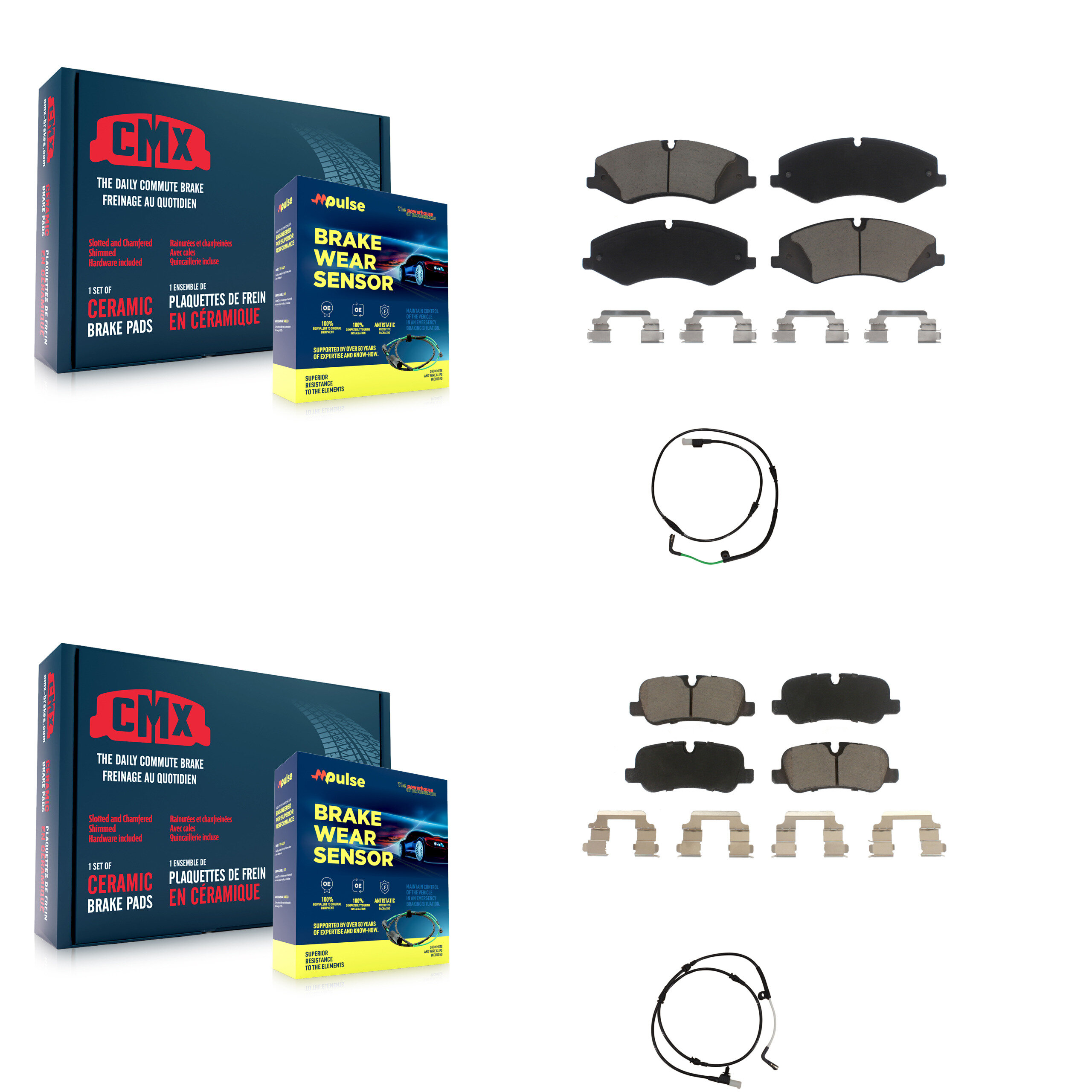 CMX - KCW-100159 - Front and Rear Disc Brake Pad Kits