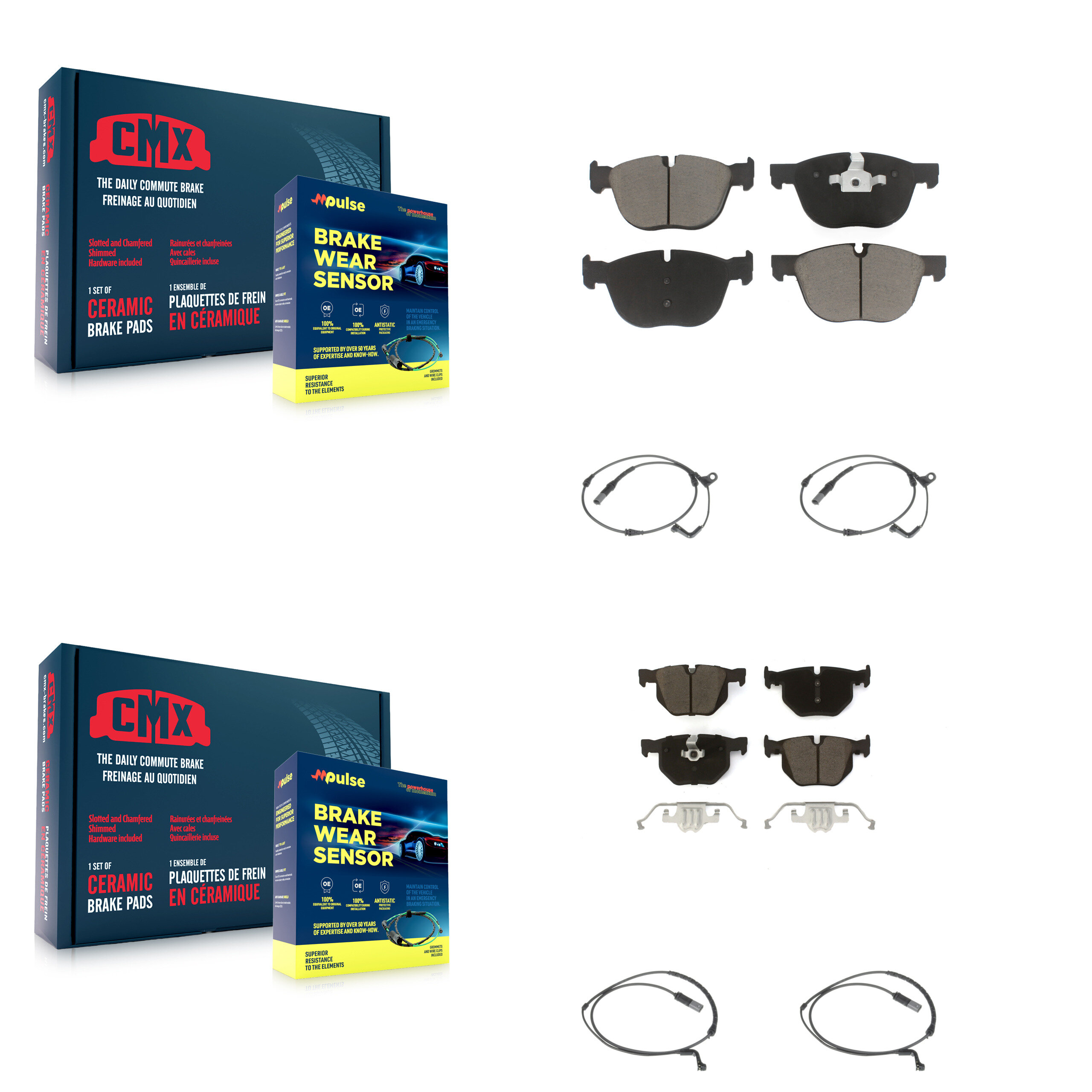 CMX - KCW-100169 - Front and Rear Disc Brake Pad Kits