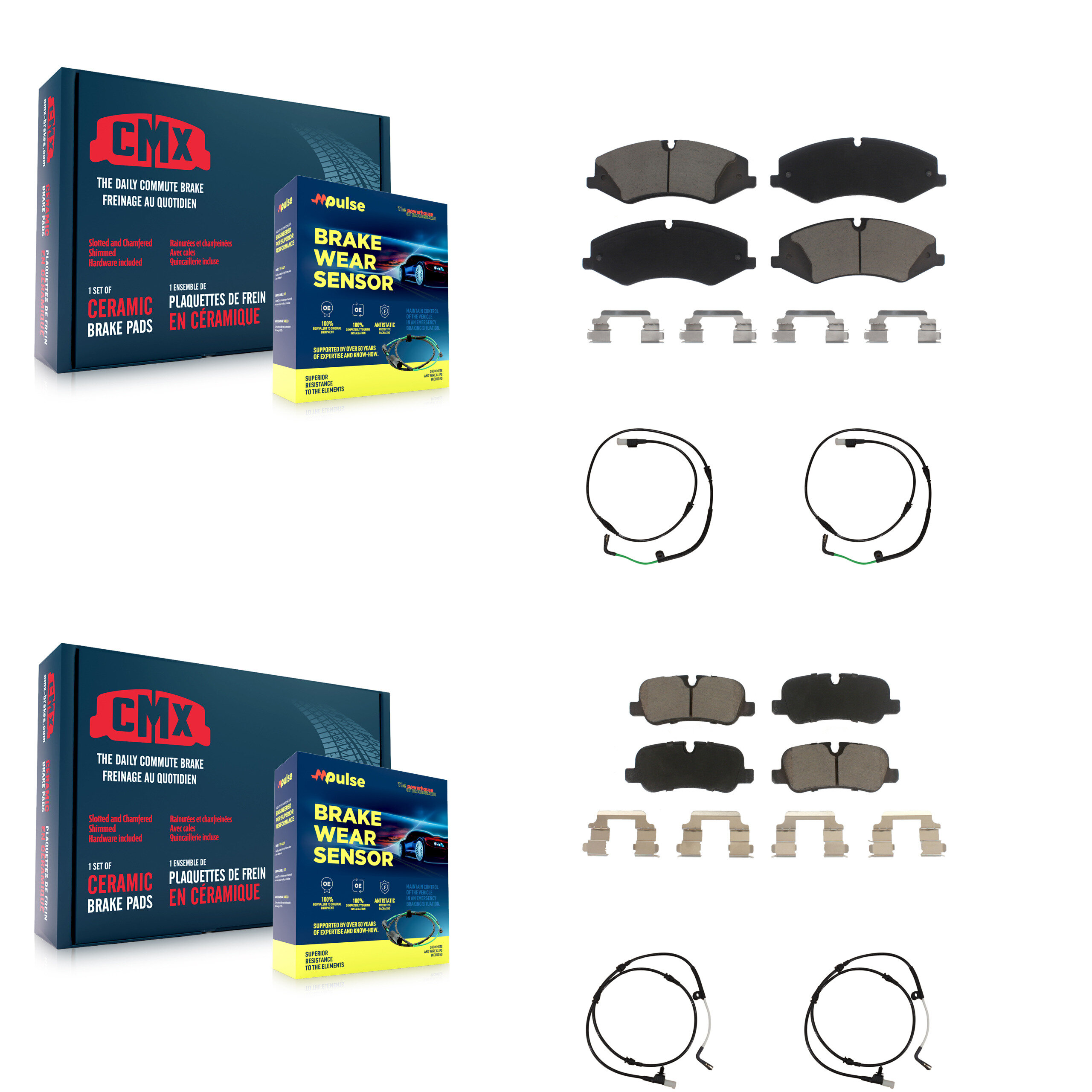 CMX - KCW-100182 - Front and Rear Disc Brake Pad Kits