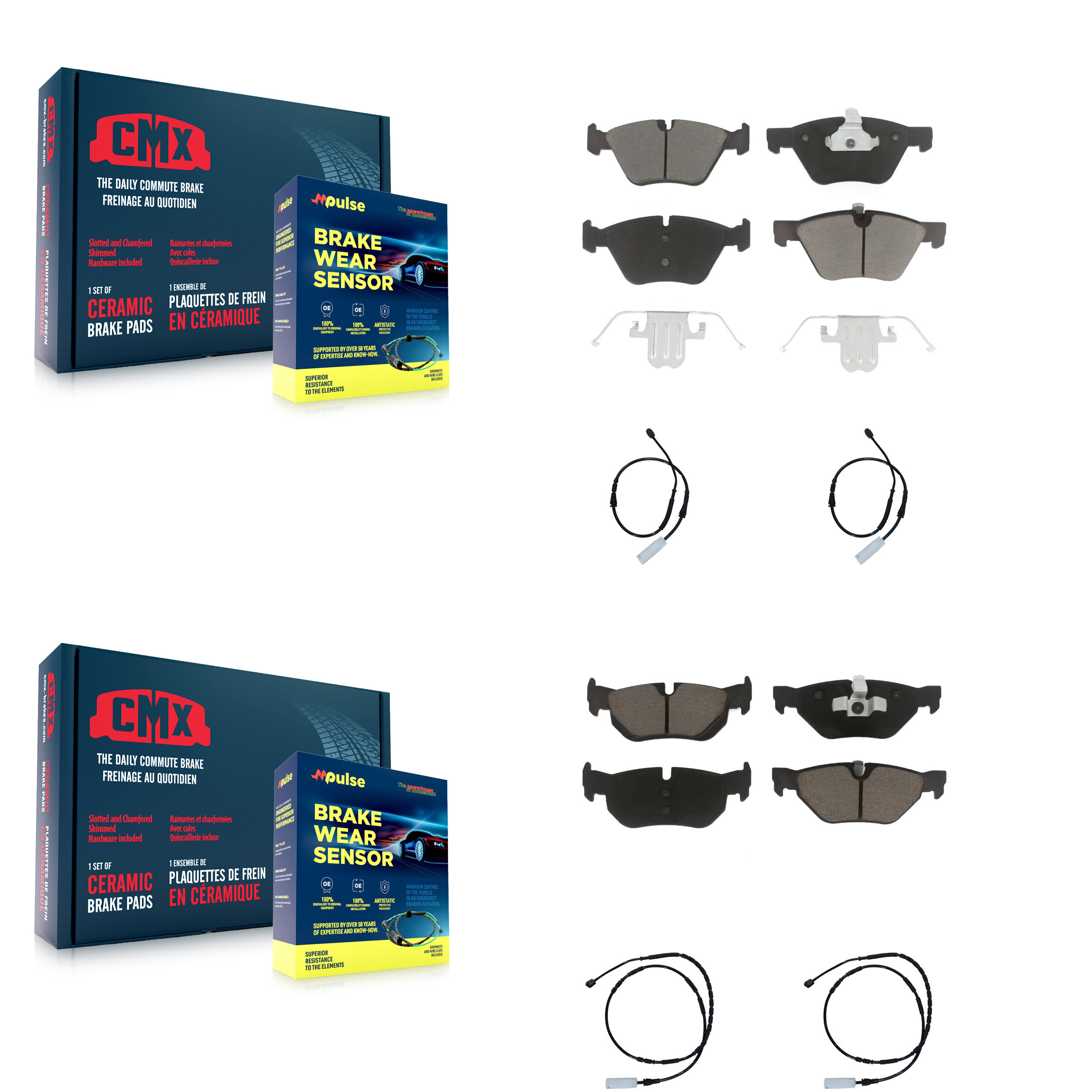CMX - KCW-100190 - Front and Rear Disc Brake Pad Kits
