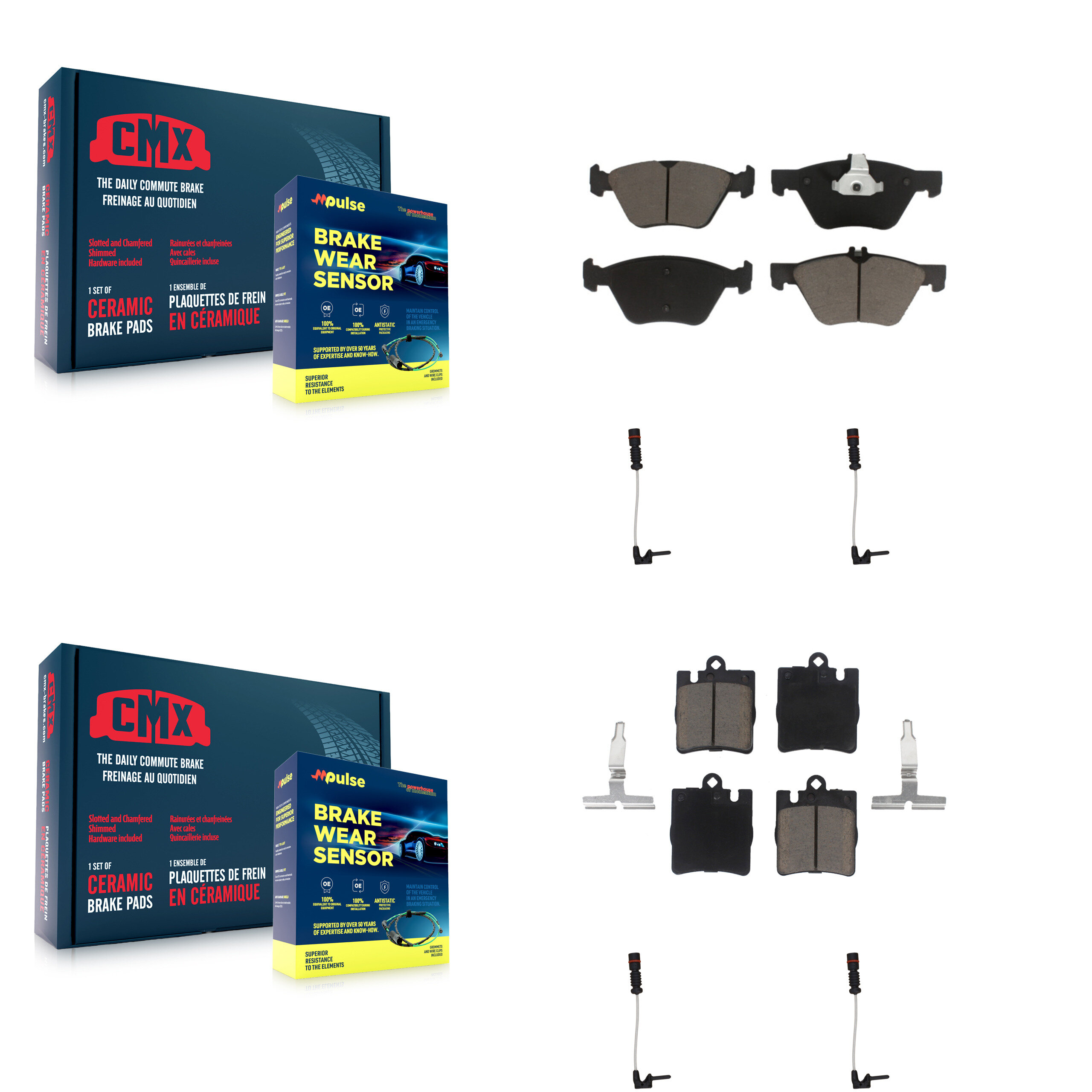 CMX - KCW-100191 - Front and Rear Disc Brake Pad Kits