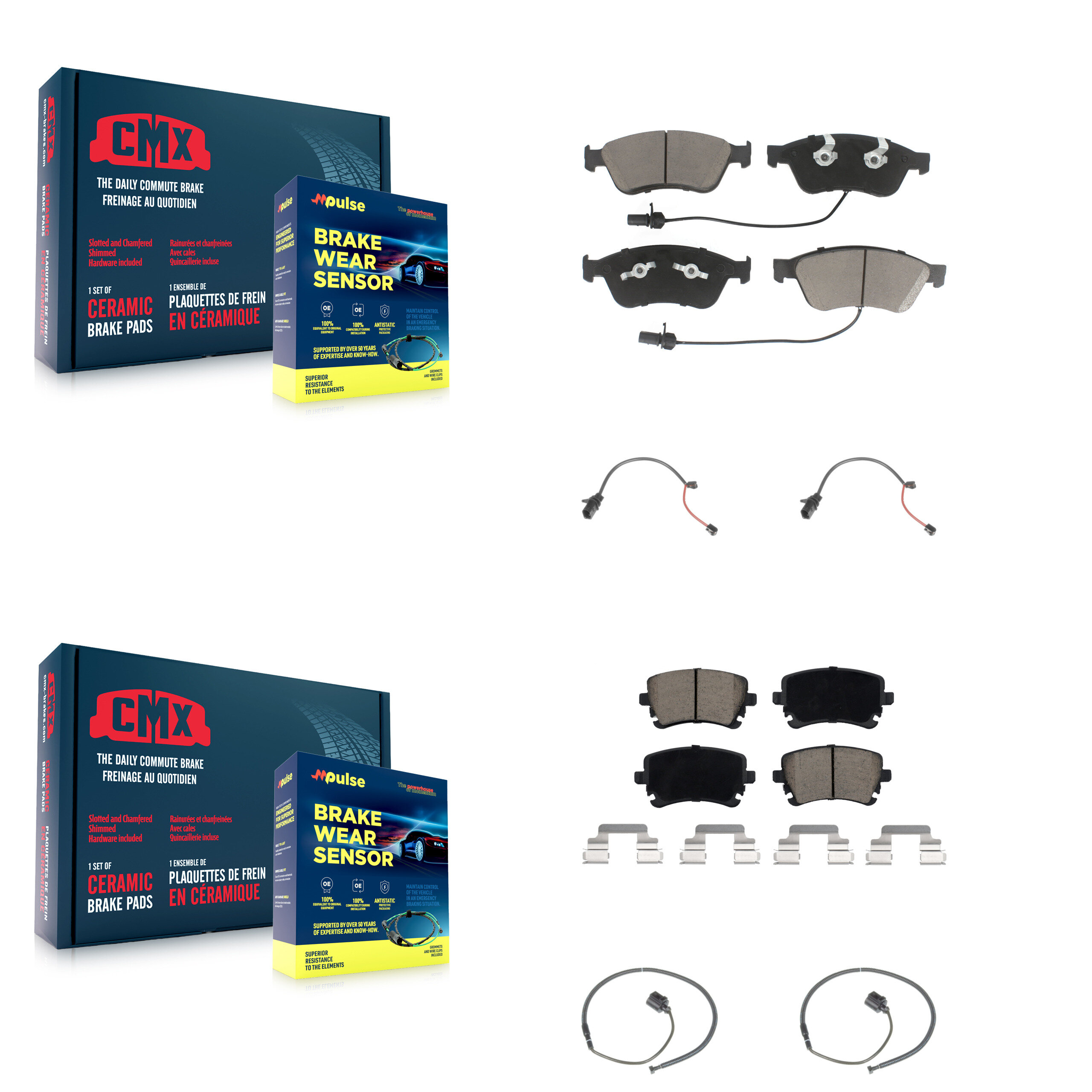 CMX - KCW-100192 - Front and Rear Disc Brake Pad Kits