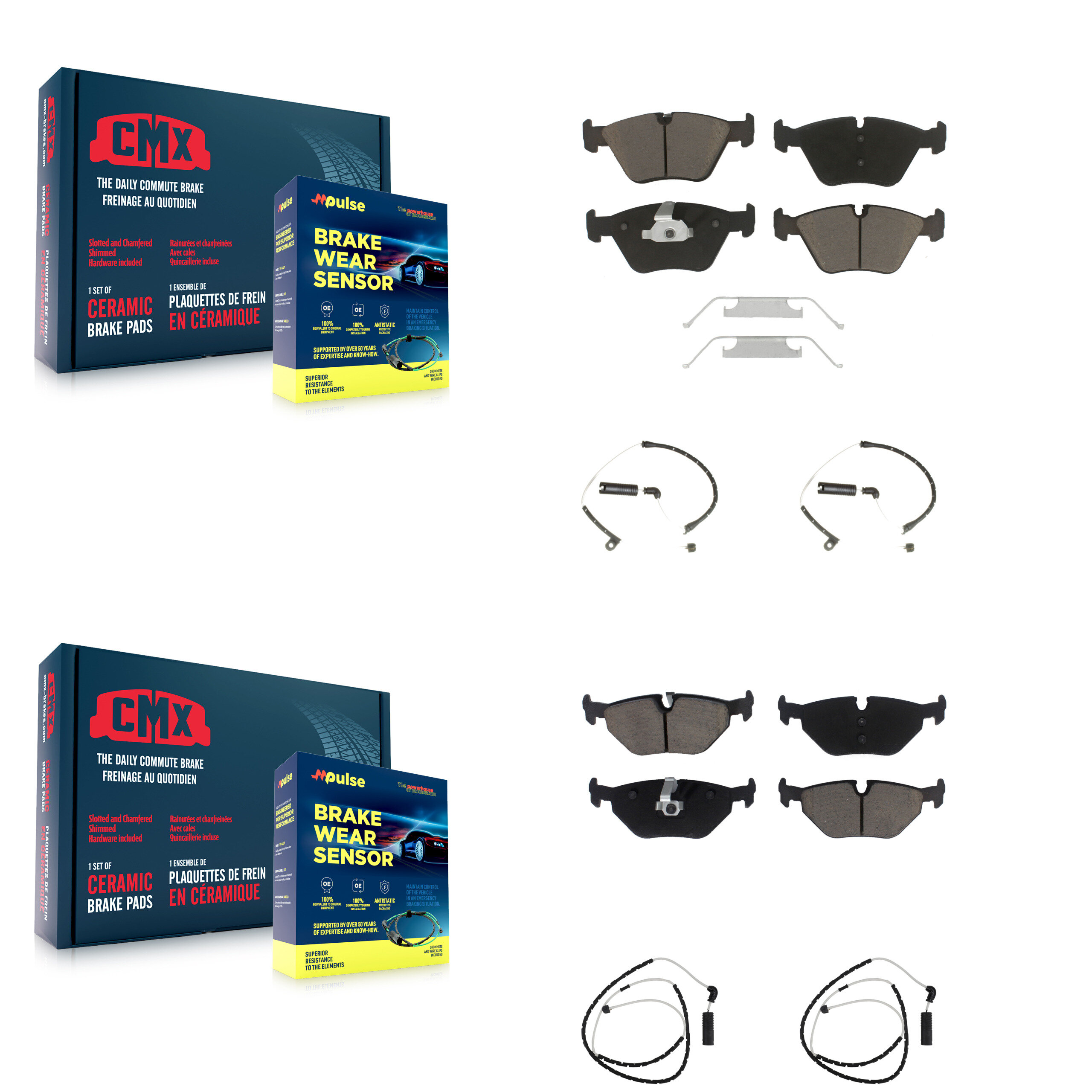 CMX - KCW-100202 - Front and Rear Disc Brake Pad Kits