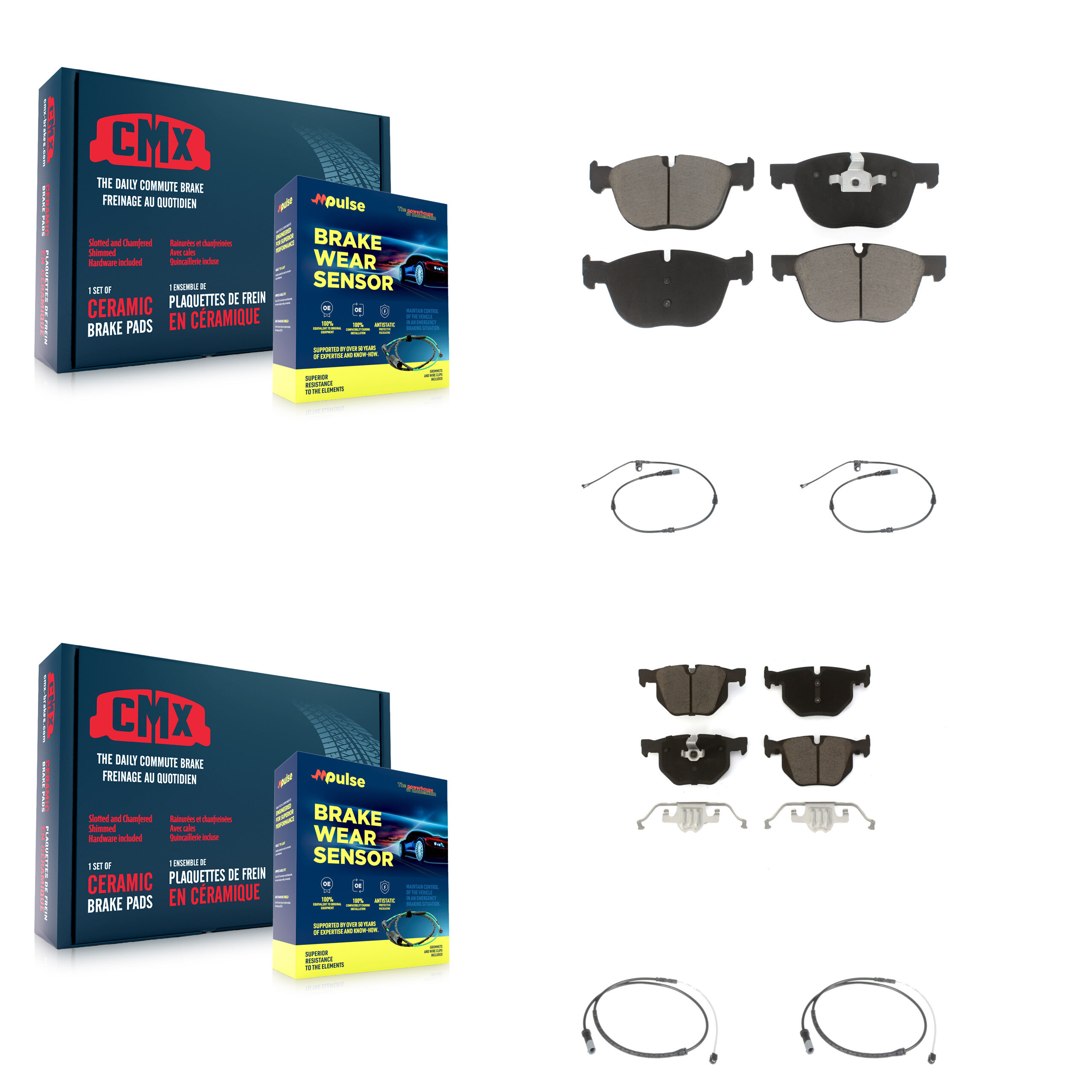 CMX - KCW-100203 - Front and Rear Disc Brake Pad Kits