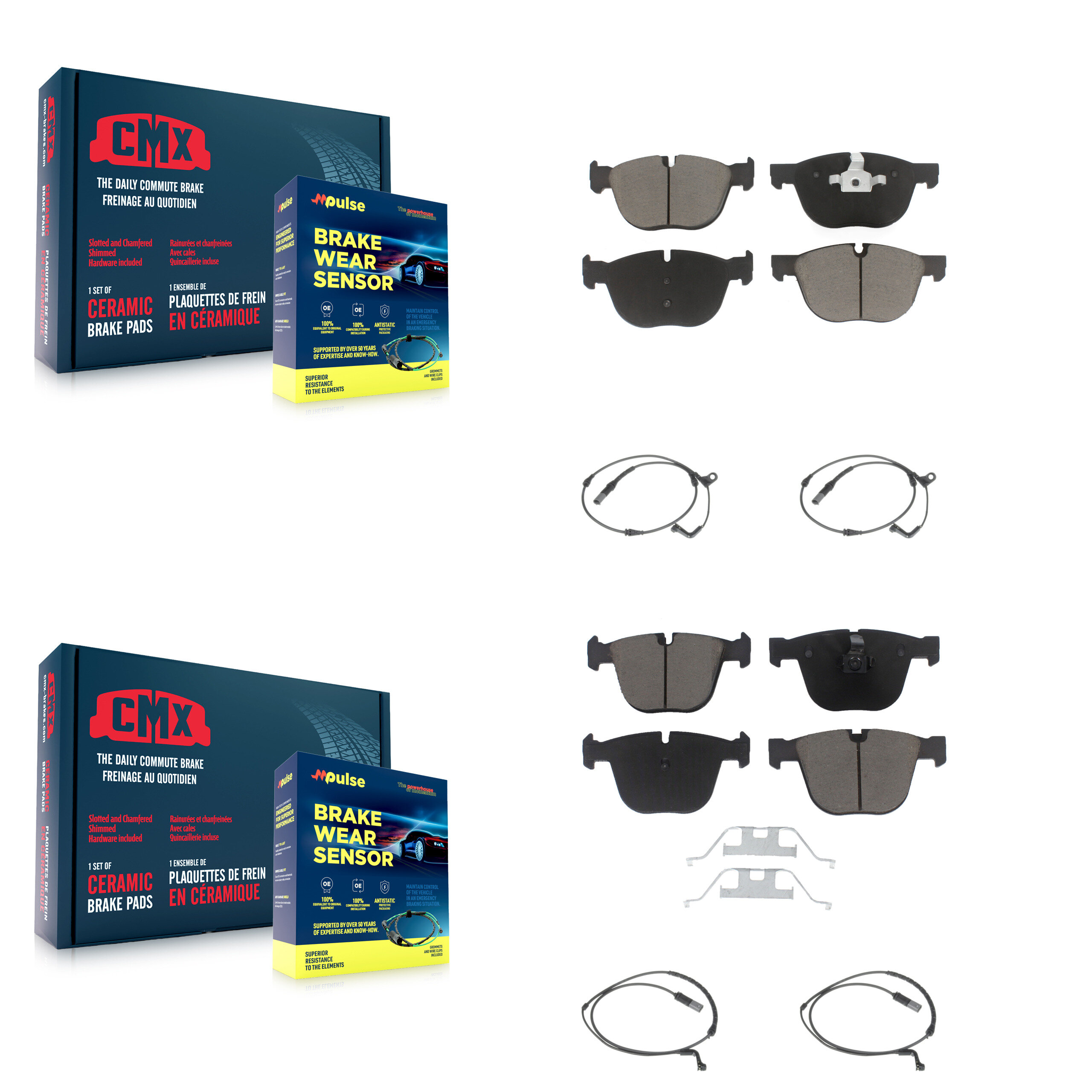 CMX - KCW-100207 - Front and Rear Disc Brake Pad Kits