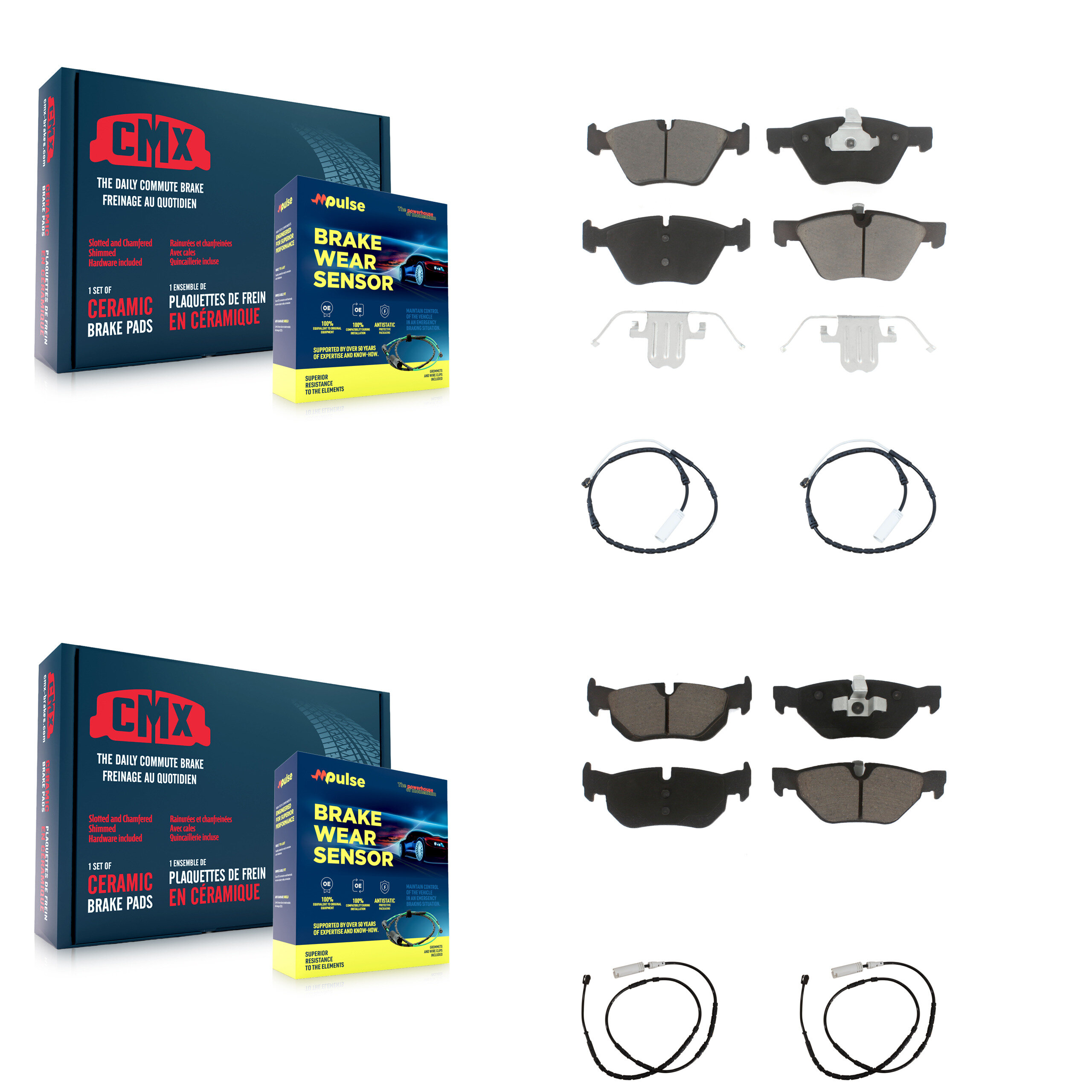 CMX - KCW-100211 - Front and Rear Disc Brake Pad Kits