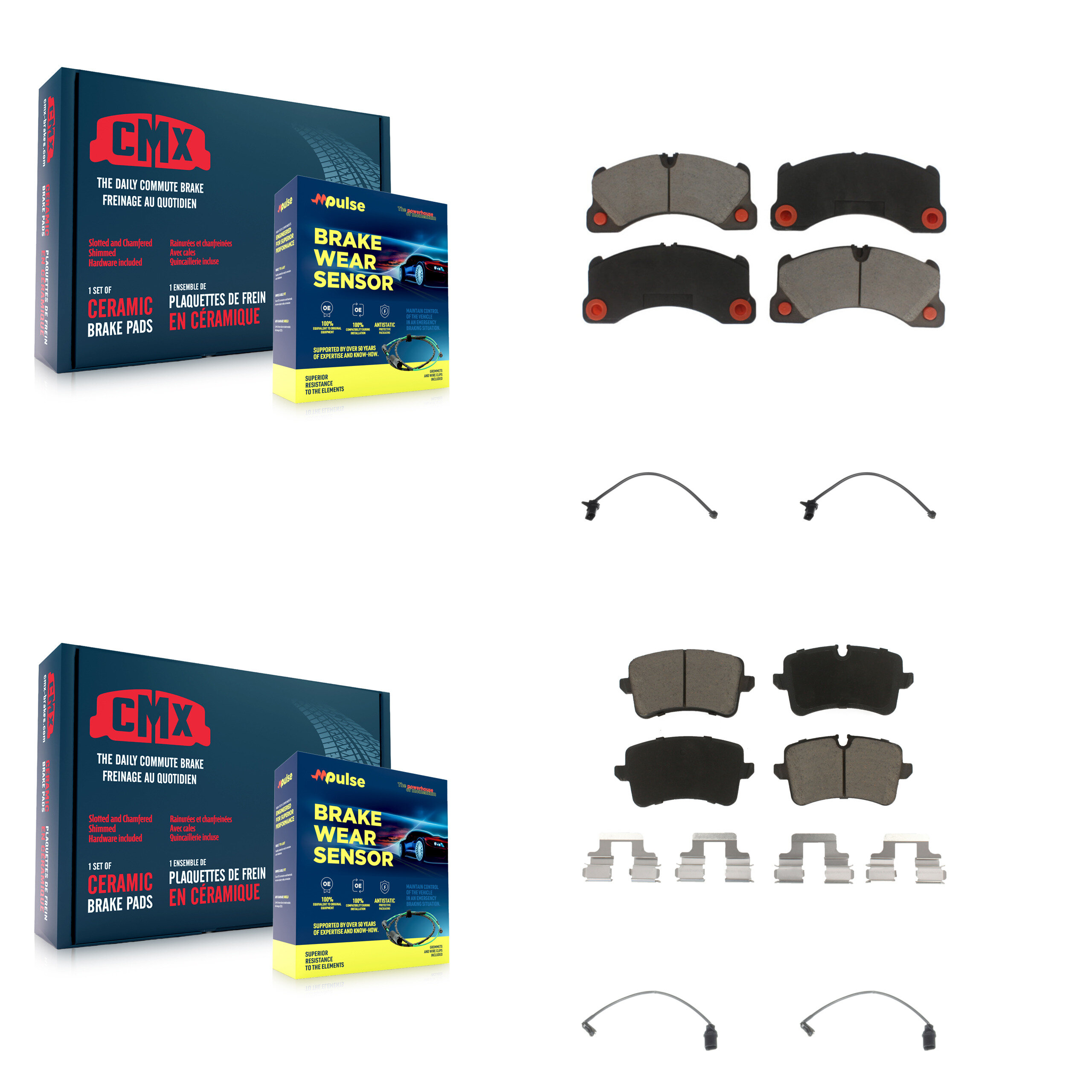 CMX - KCW-100223 - Front and Rear Disc Brake Pad Kits