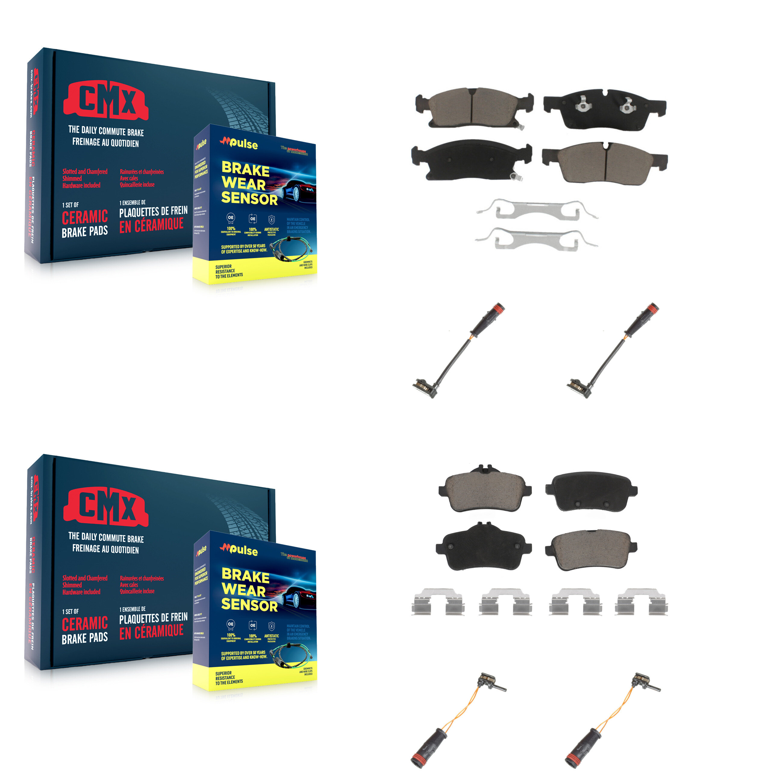 CMX - KCW-100232 - Front and Rear Disc Brake Pad Kits