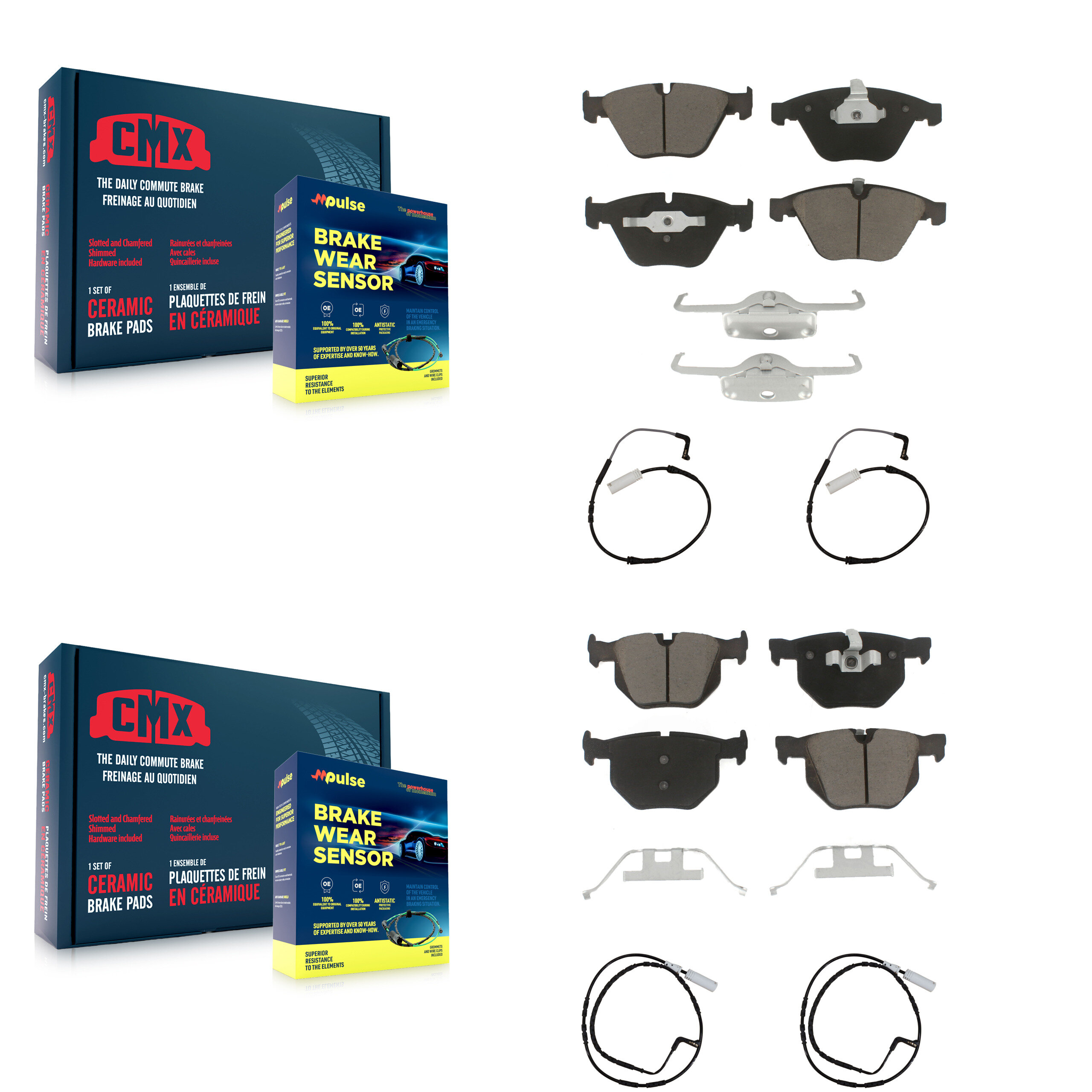 CMX - KCW-100260 - Front and Rear Disc Brake Pad Kits