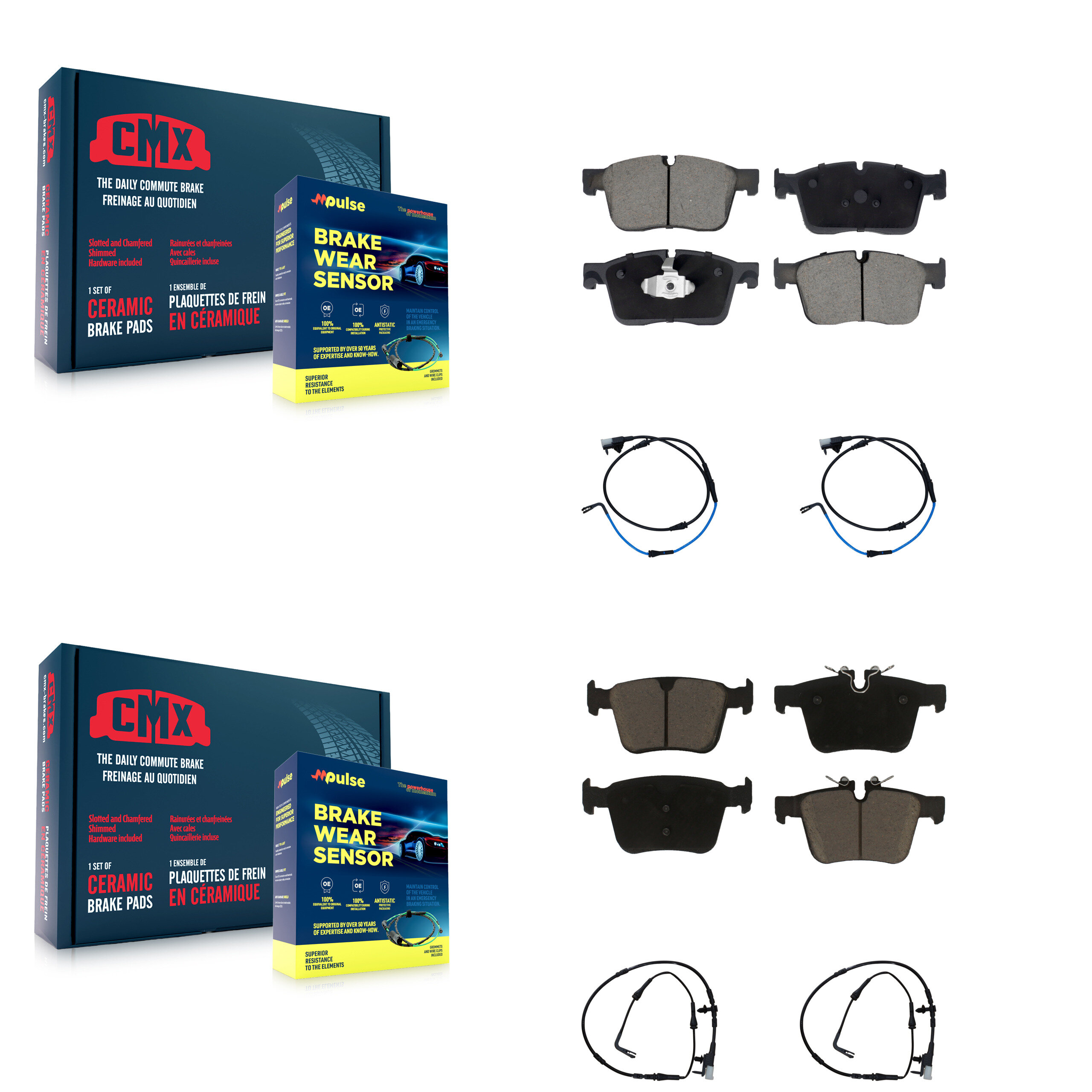 CMX - KCW-100265 - Front and Rear Disc Brake Pad Kits