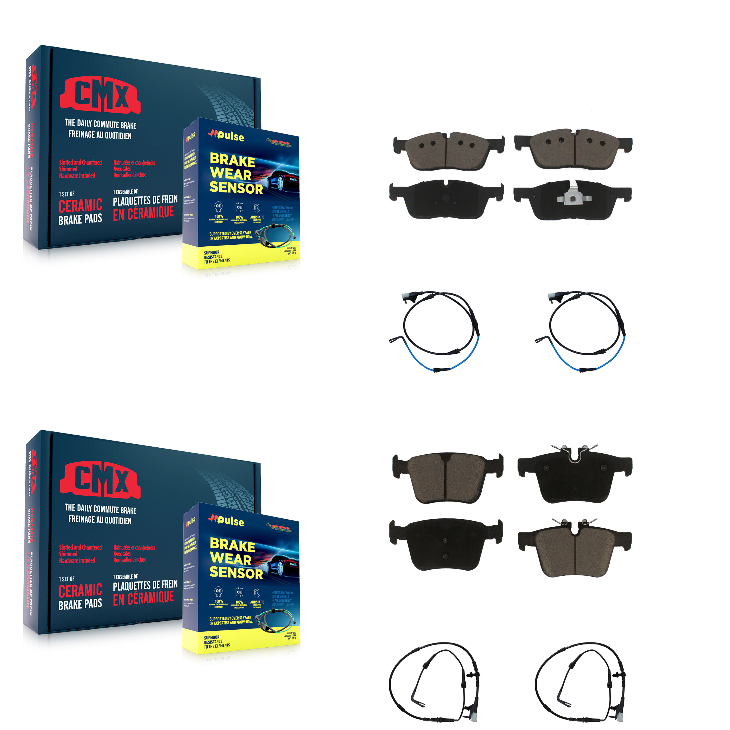 CMX - KCW-100266 - Front and Rear Disc Brake Pad Kits