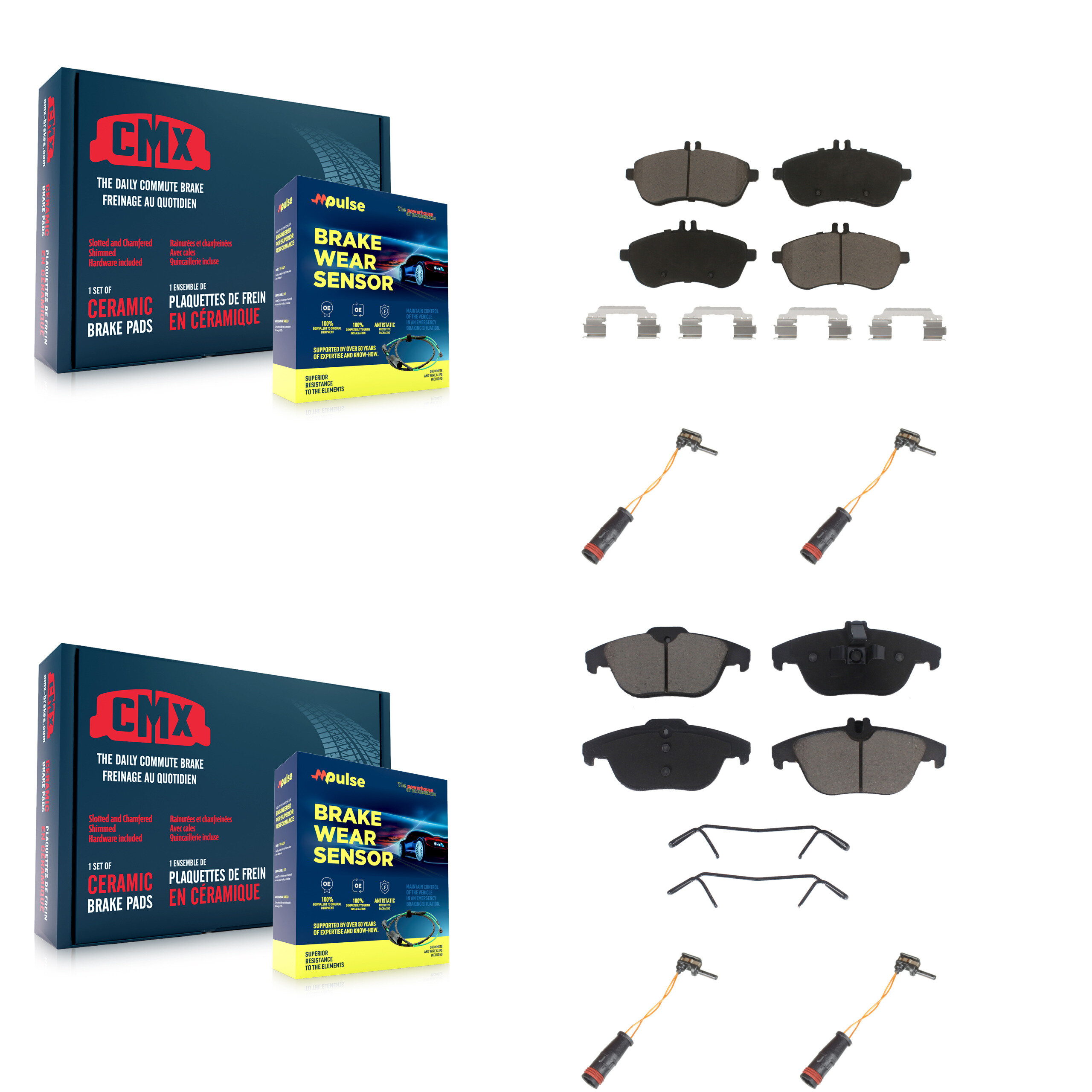CMX - KCW-100268 - Front and Rear Disc Brake Pad Kits