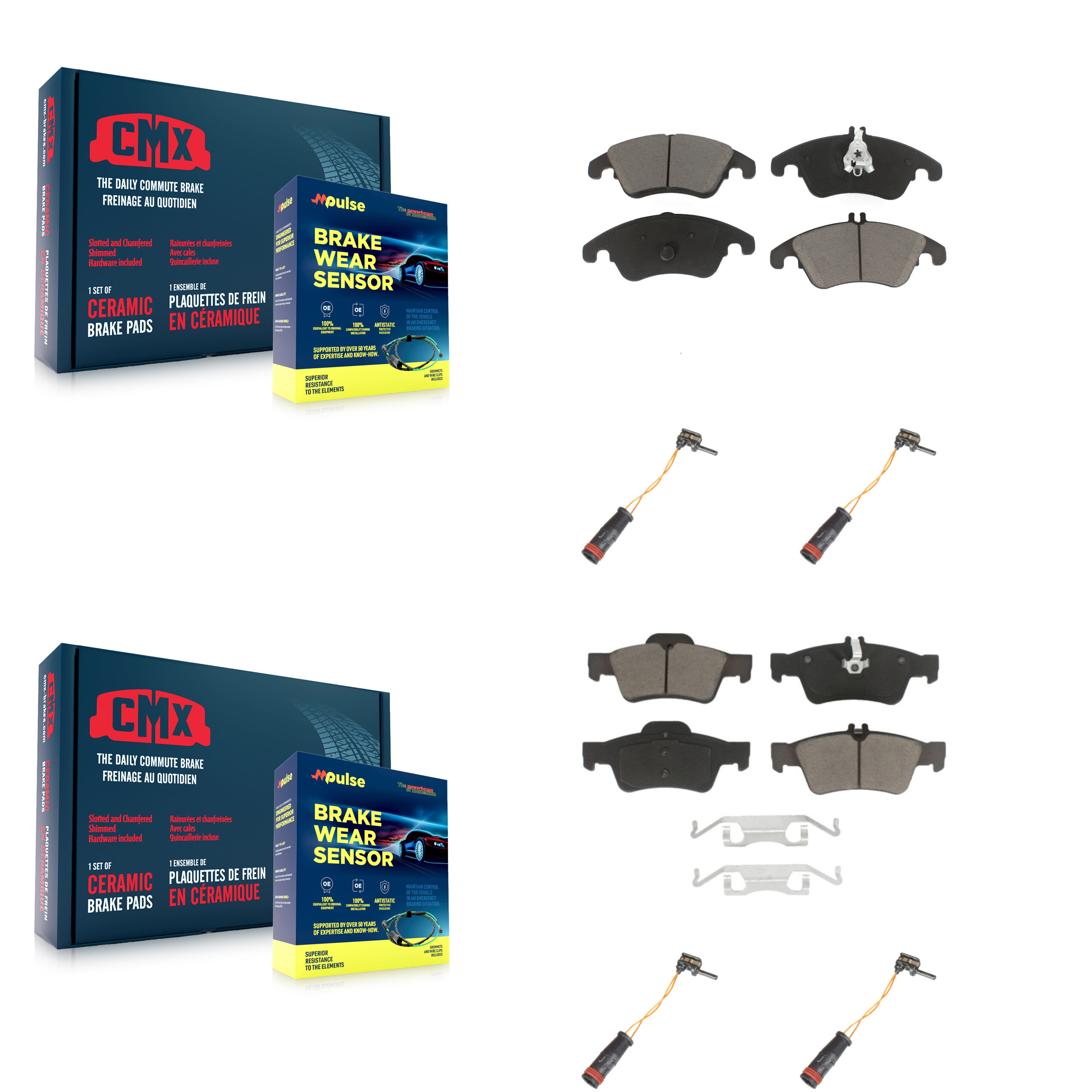 CMX - KCW-100272 - Front and Rear Disc Brake Pad Kits