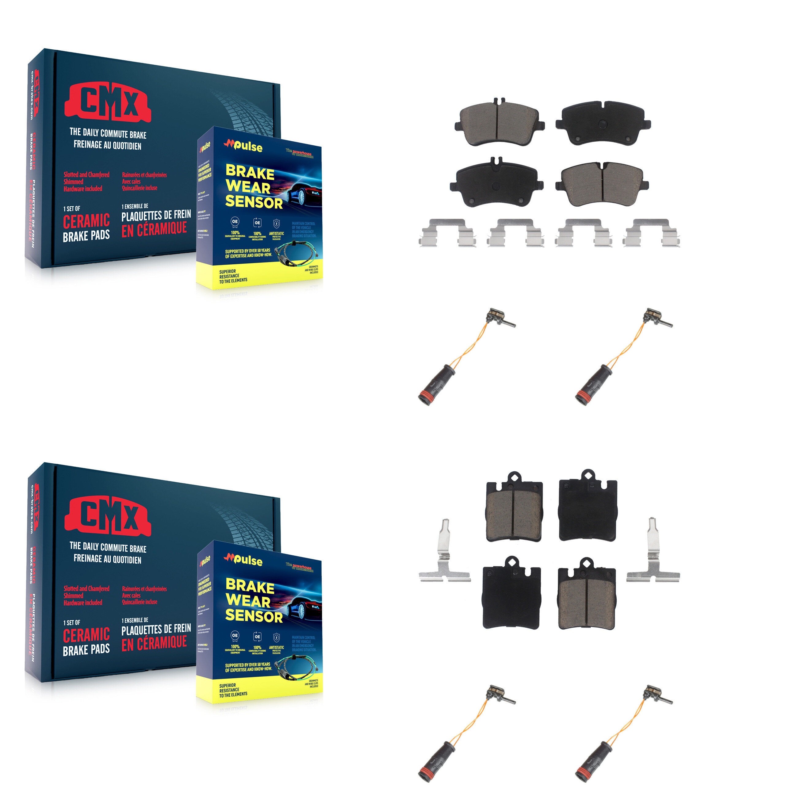 CMX - KCW-100275 - Front and Rear Disc Brake Pad Kits