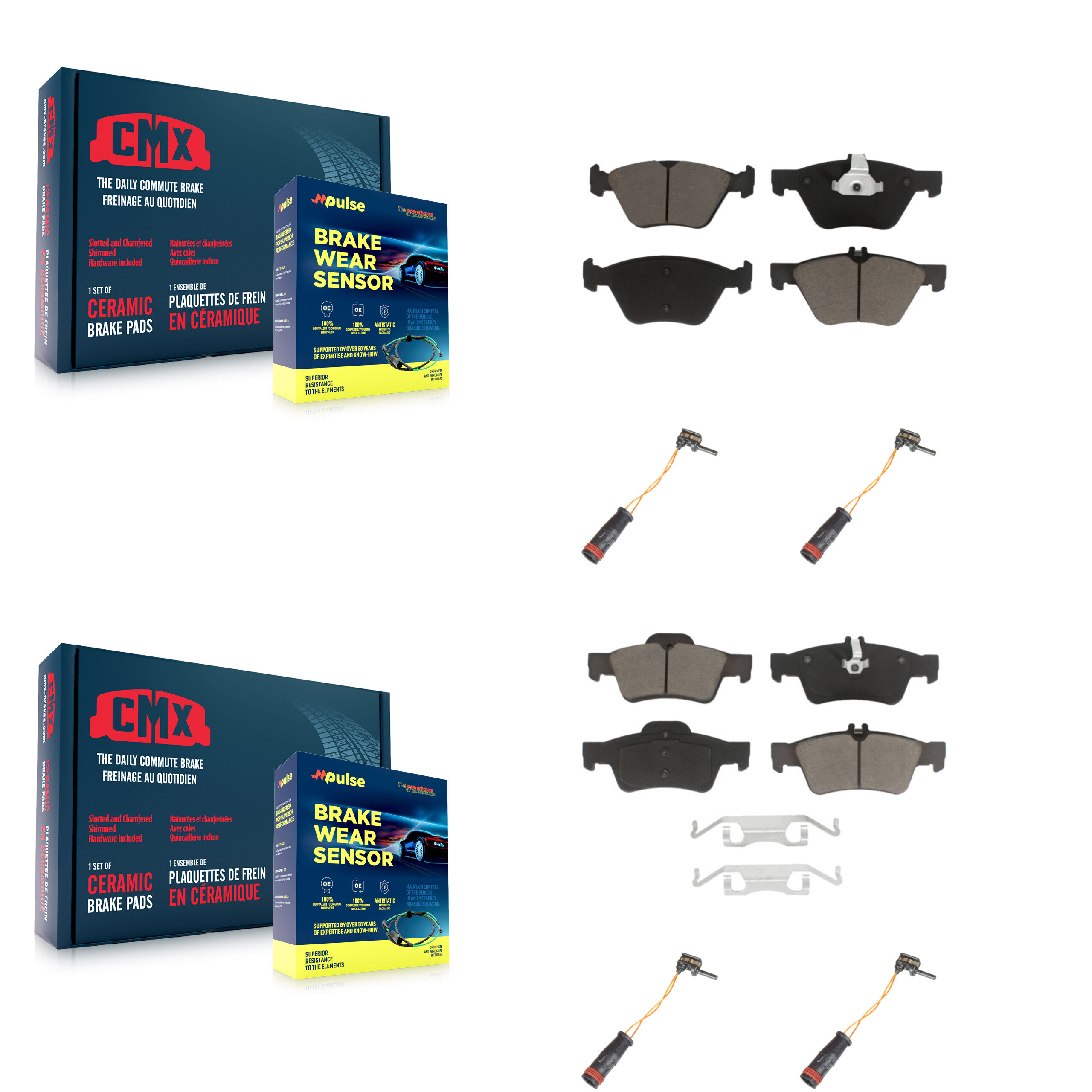 CMX - KCW-100276 - Front and Rear Disc Brake Pad Kits