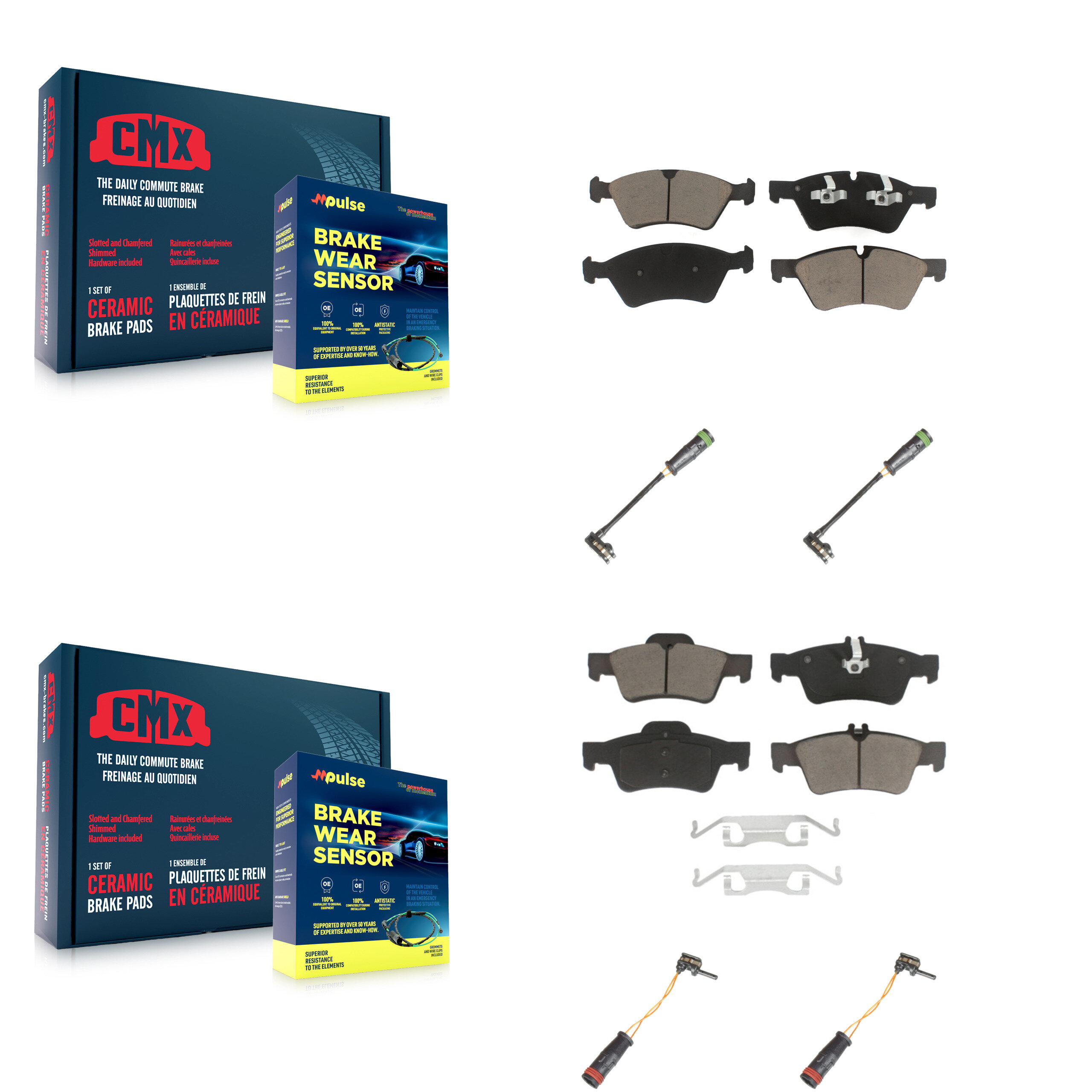 CMX - KCW-100278 - Front and Rear Disc Brake Pad Kits