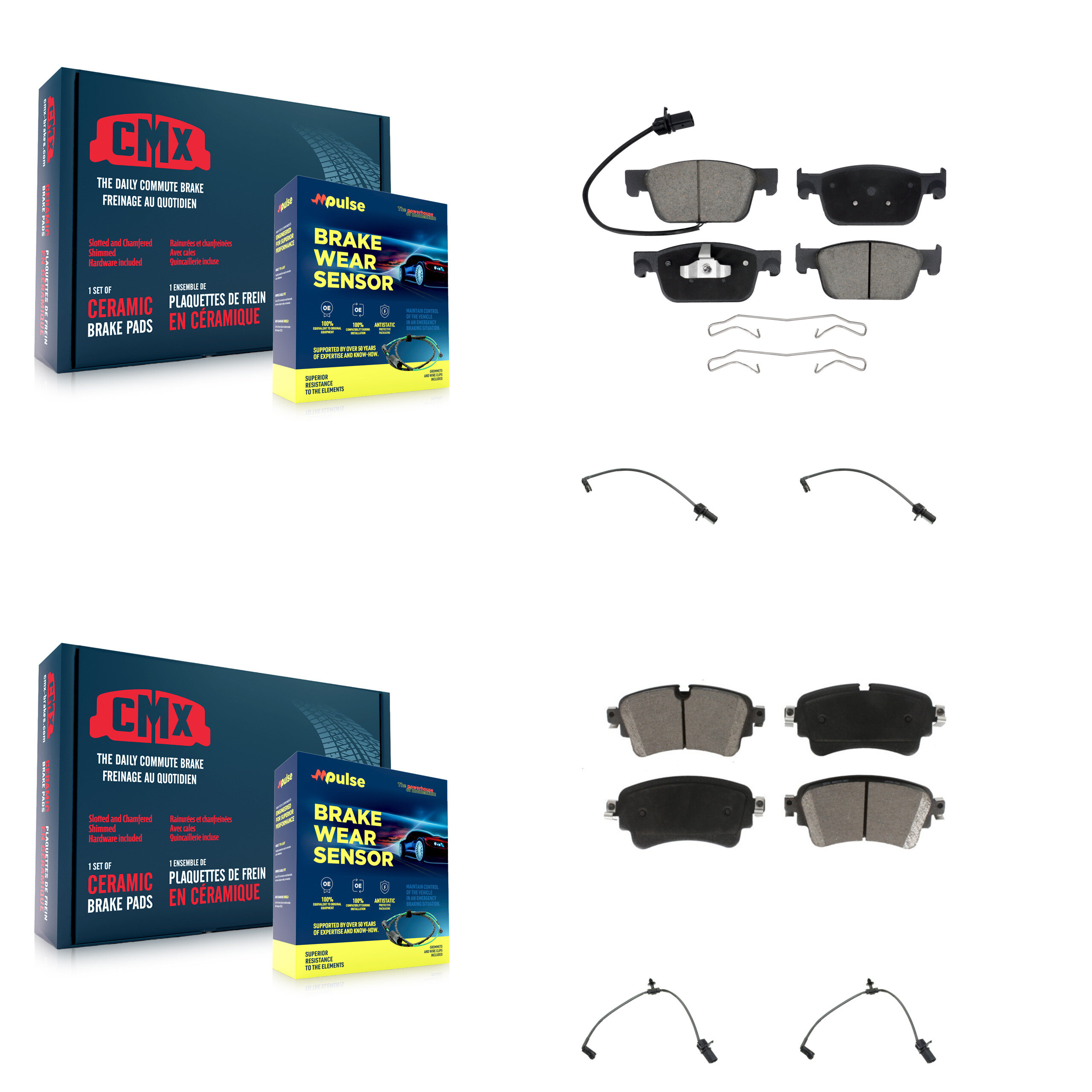 CMX - KCW-100279 - Front and Rear Disc Brake Pad Kits