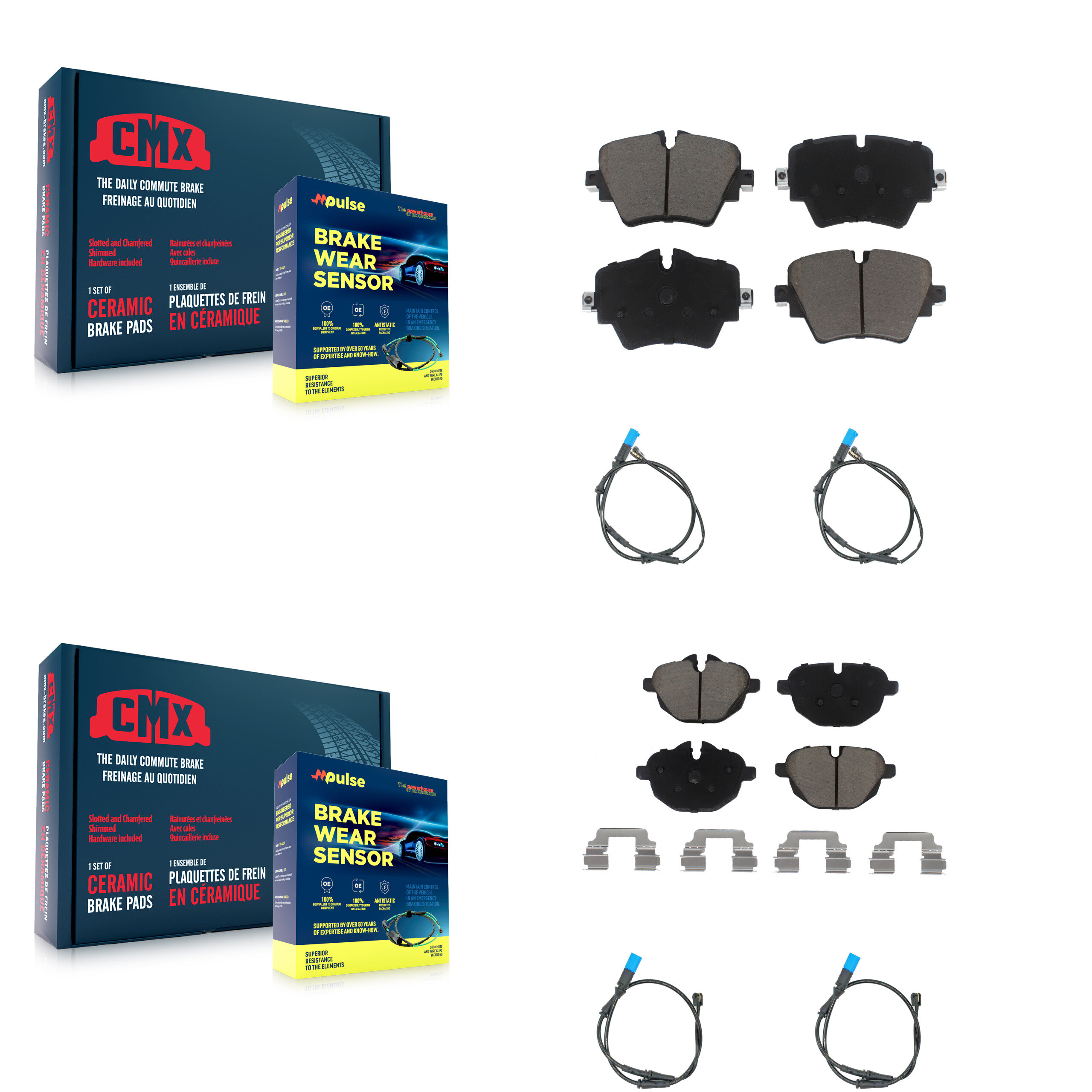 CMX - KCW-100282 - Front and Rear Disc Brake Pad Kits
