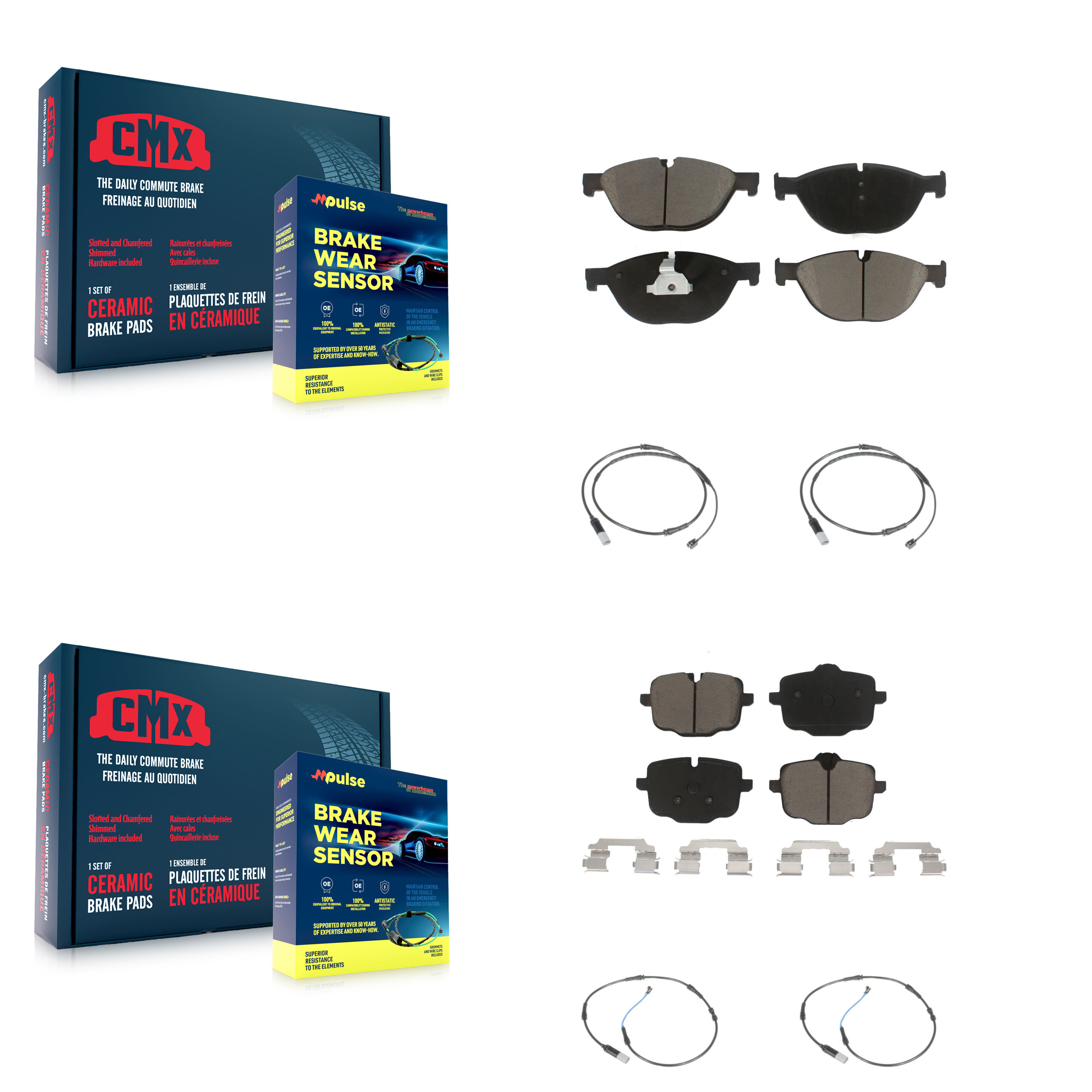 CMX - KCW-100284 - Front and Rear Disc Brake Pad Kits