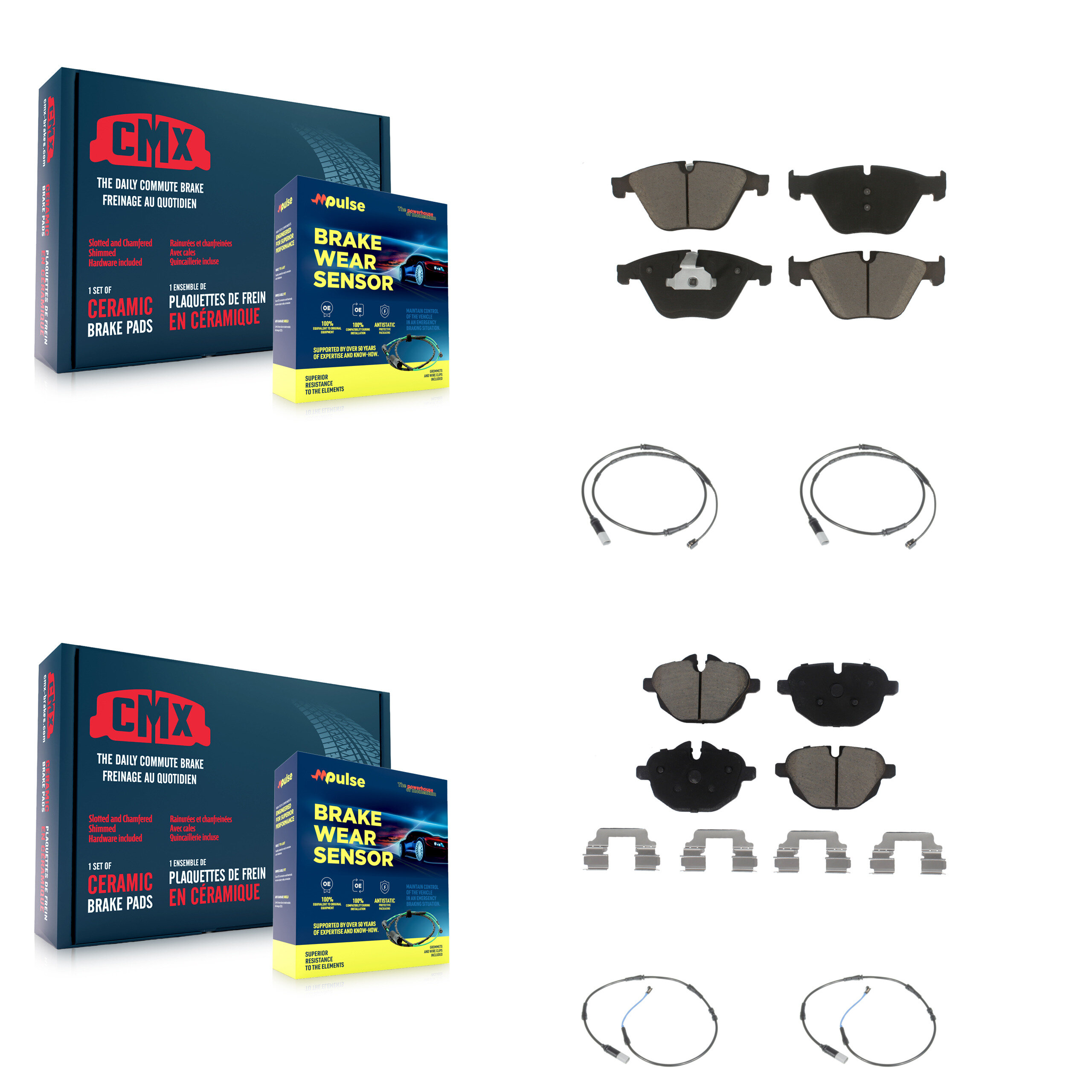 CMX - KCW-100287 - Front and Rear Disc Brake Pad Kits
