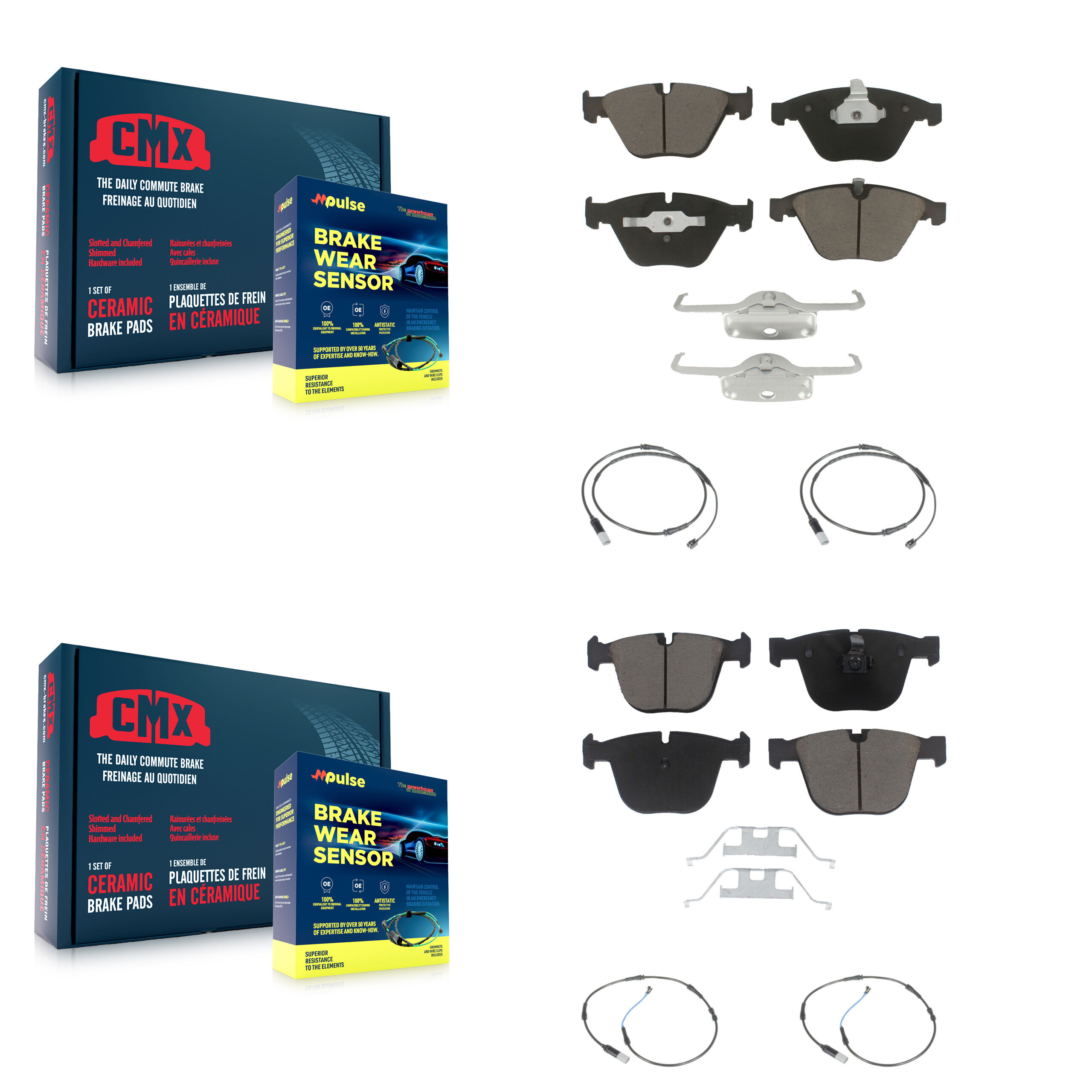 CMX - KCW-100290 - Front and Rear Disc Brake Pad Kits