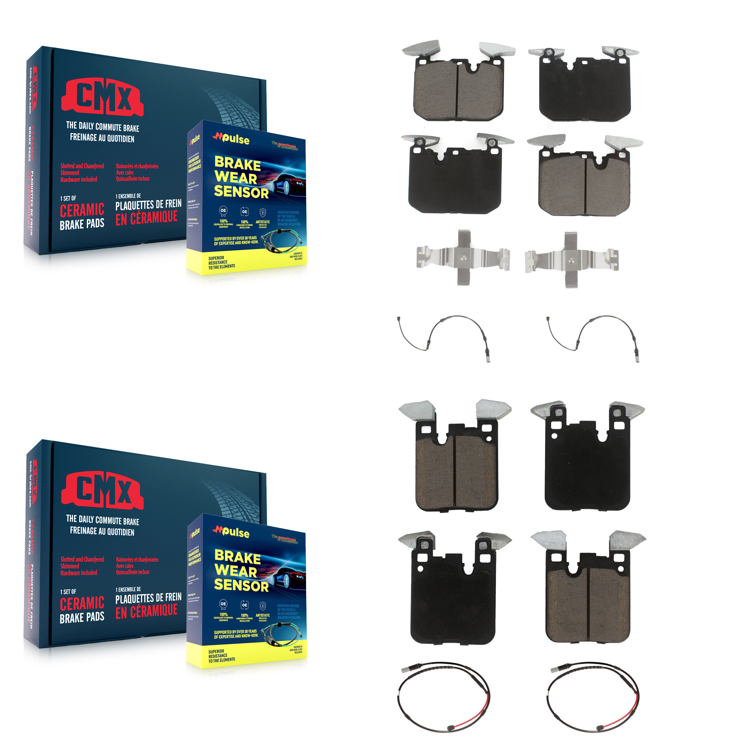 CMX - KCW-100301 - Front and Rear Disc Brake Pad Kits