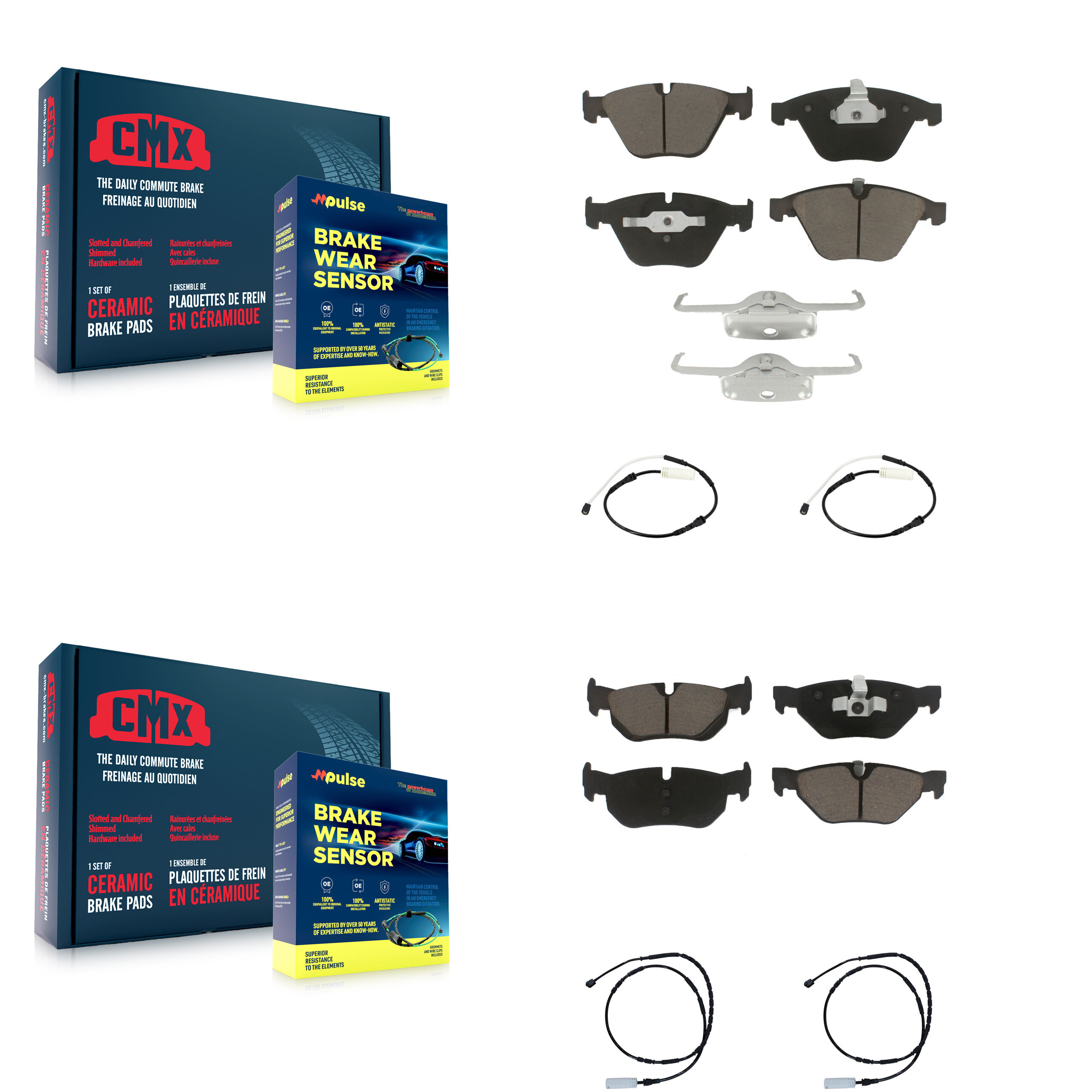 CMX - KCW-100316 - Front and Rear Disc Brake Pad Kits