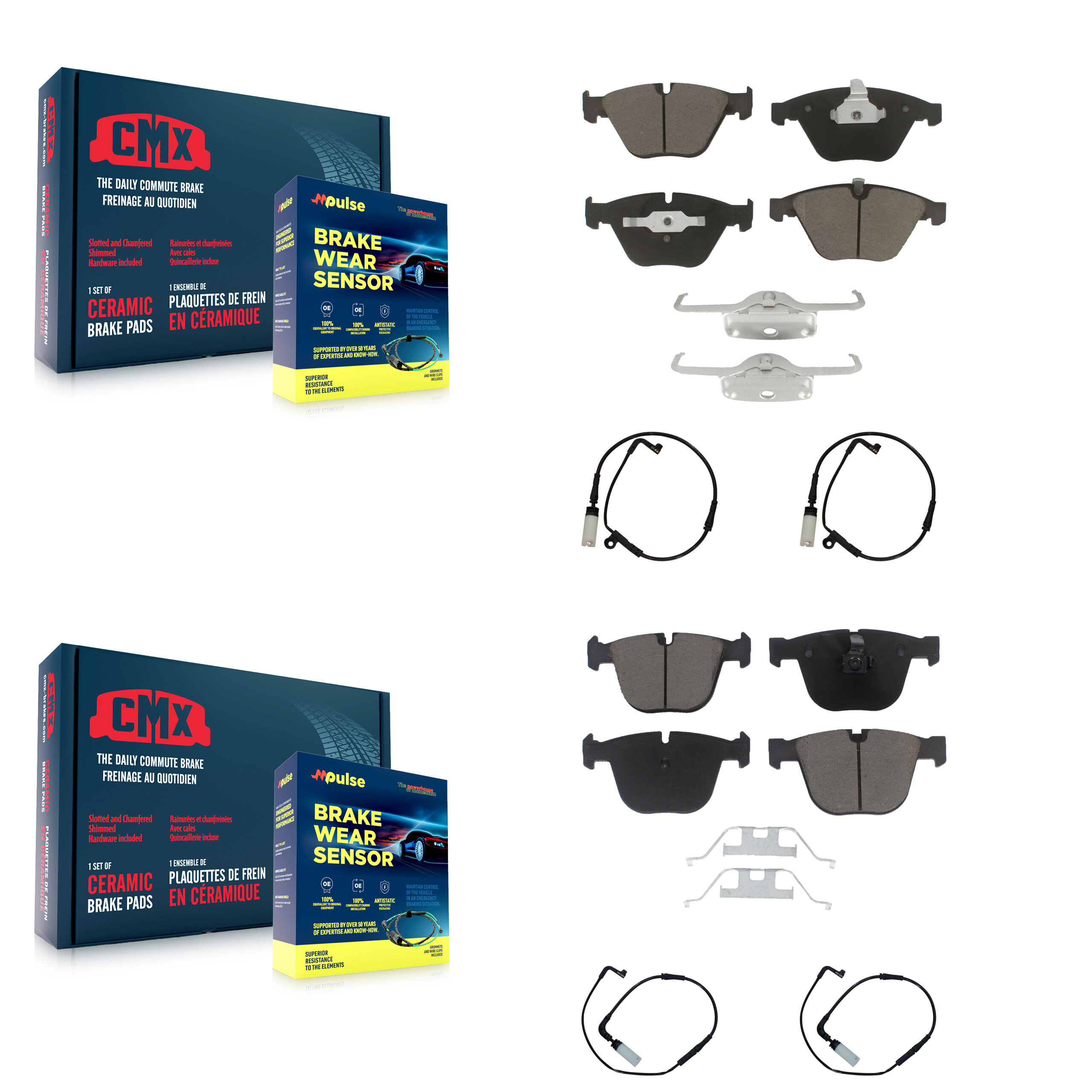 CMX - KCW-100319 - Front and Rear Disc Brake Pad Kits